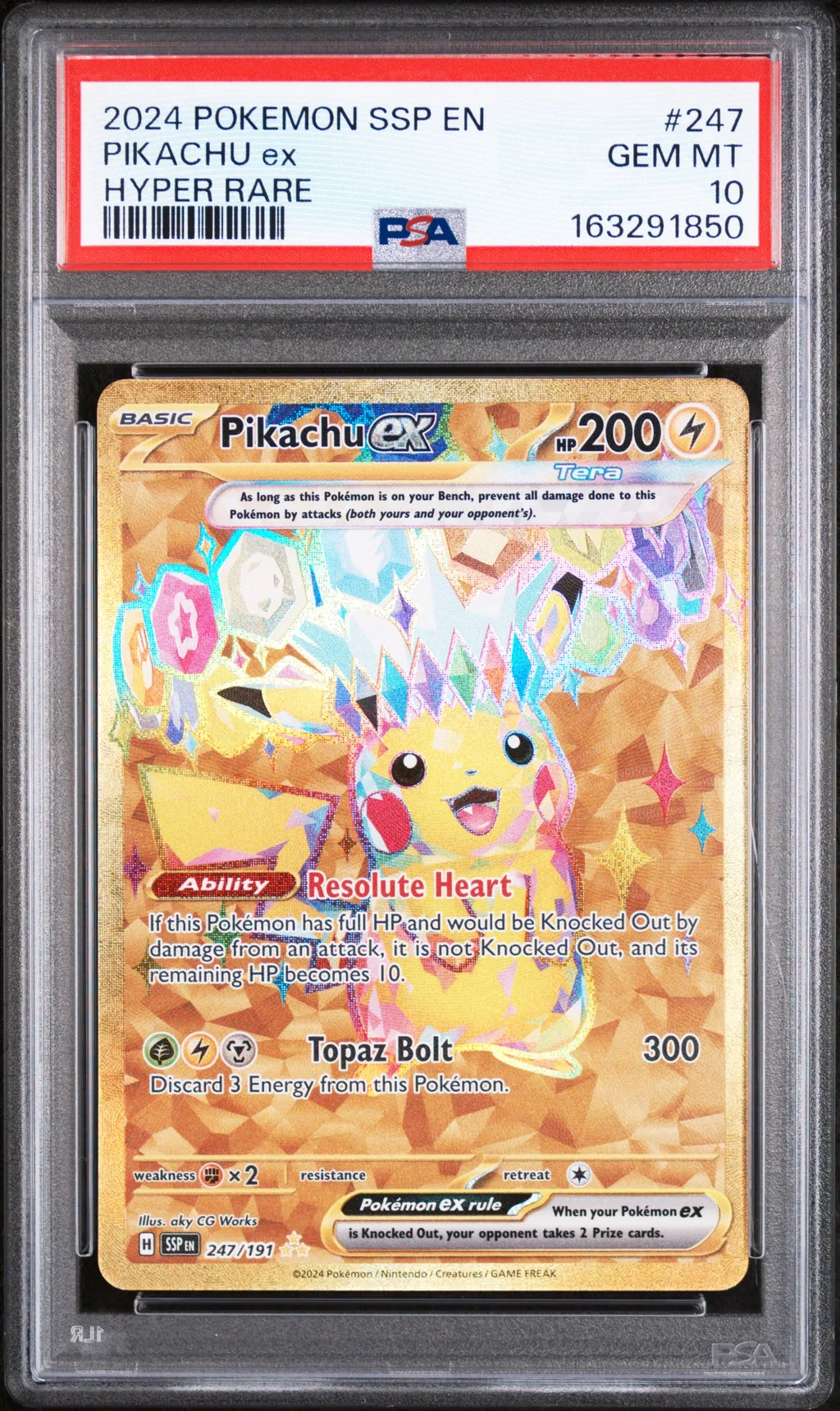 Pikachu EX card artwork