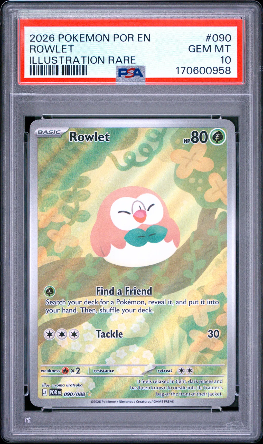Rowlet card artwork