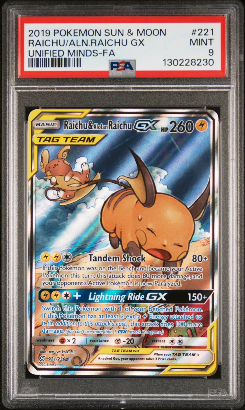 Full Art/Raichu & Alolan Raichu GX card artwork