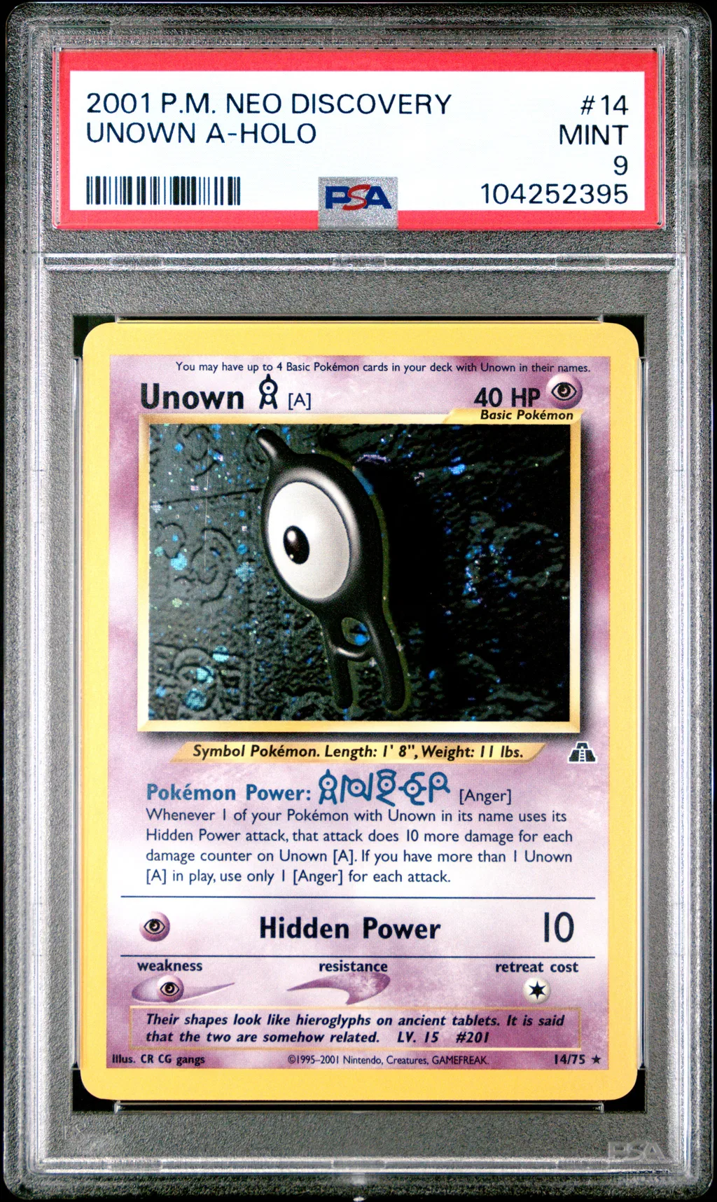 Unown A card artwork