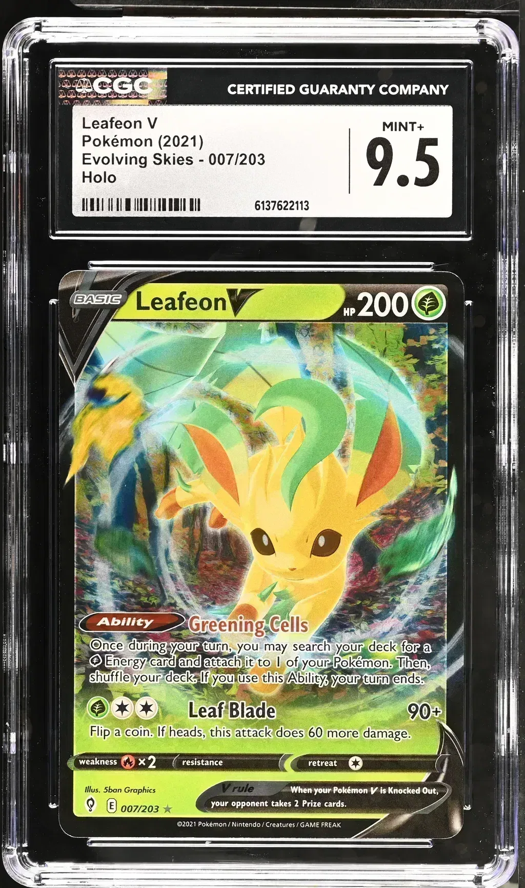 Leafeon V card artwork