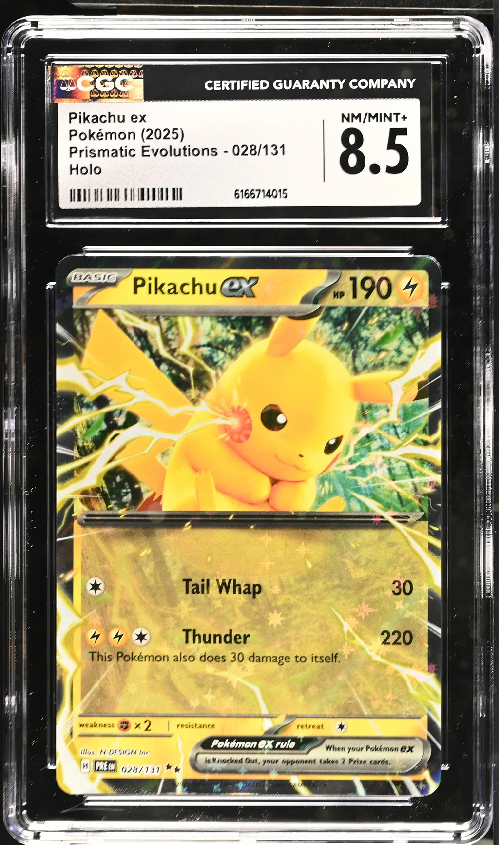 Pikachu ex card artwork