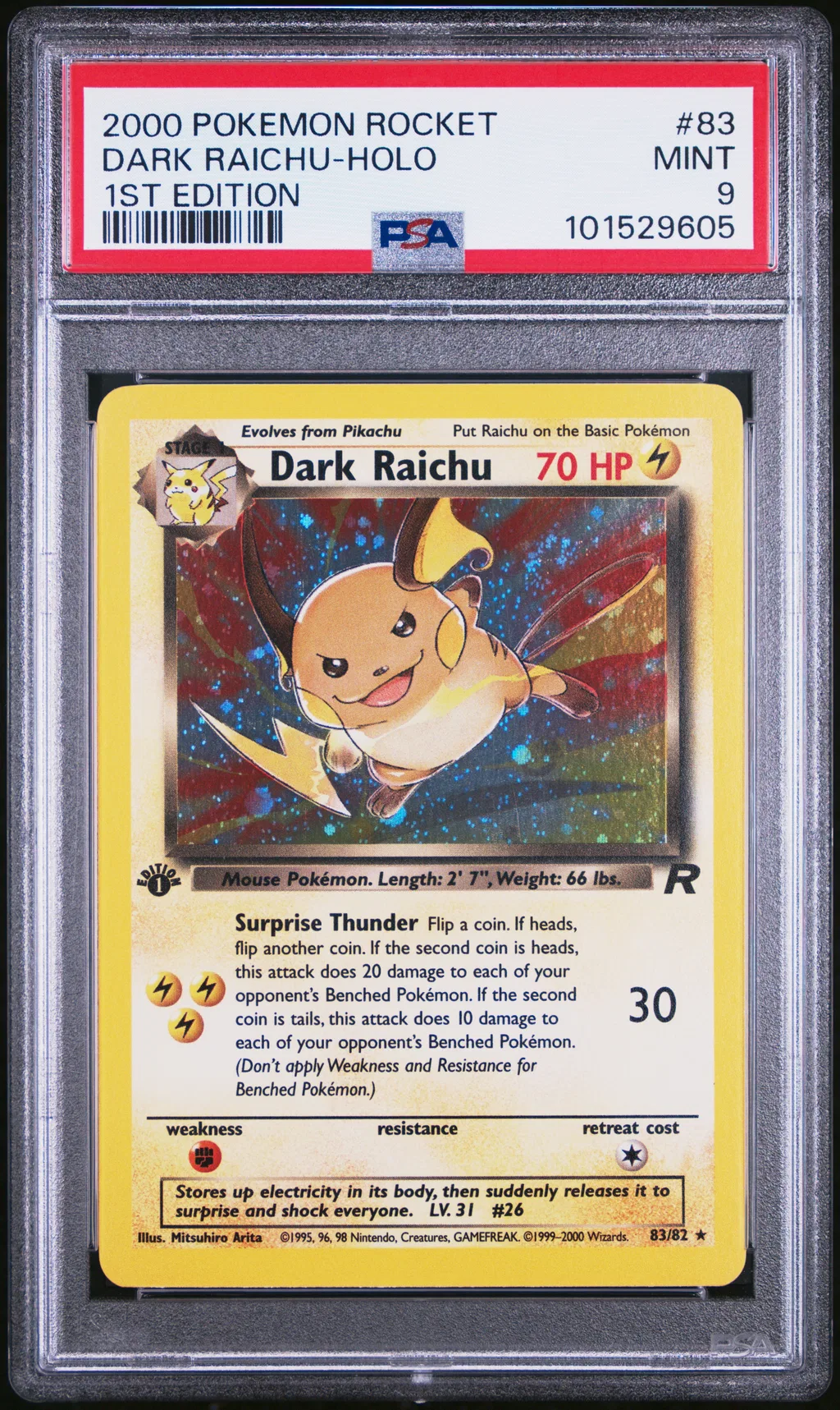 Dark Raichu-Holo card artwork