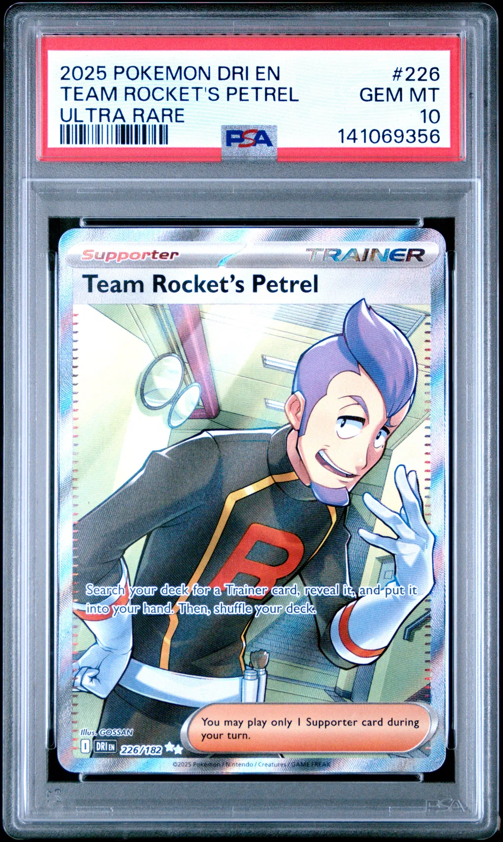 Team Rocket's Petrel card artwork