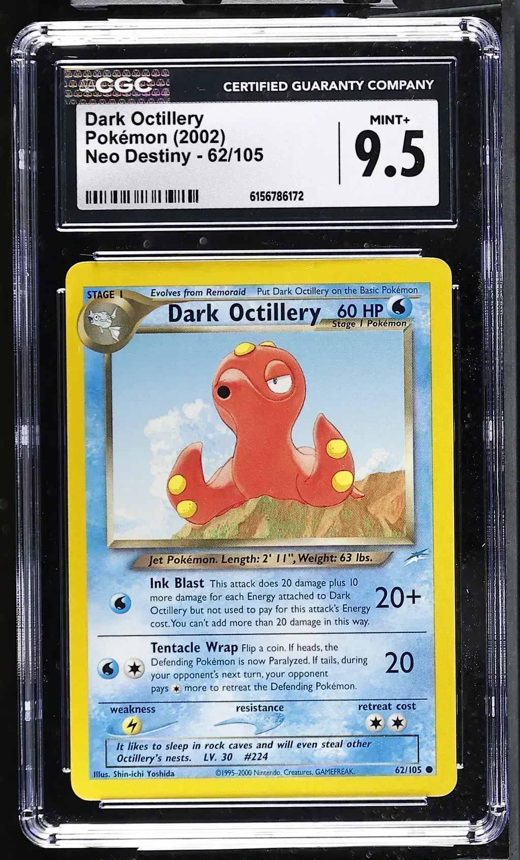 2002 #62 Dark Octillery CGC 9.5 Neo Destiny - Unlimited - English