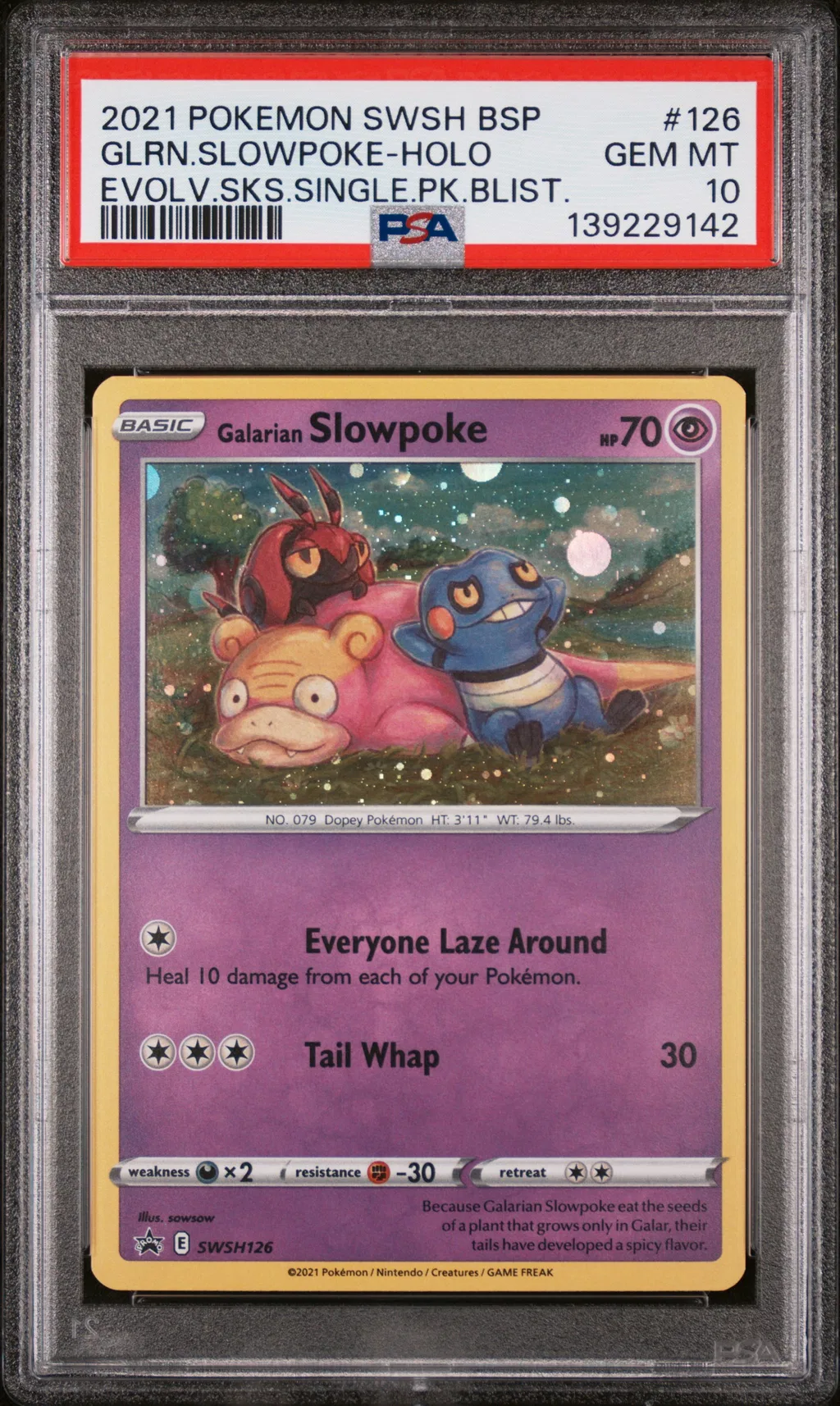 Galarian Slowpoke-Holo card artwork