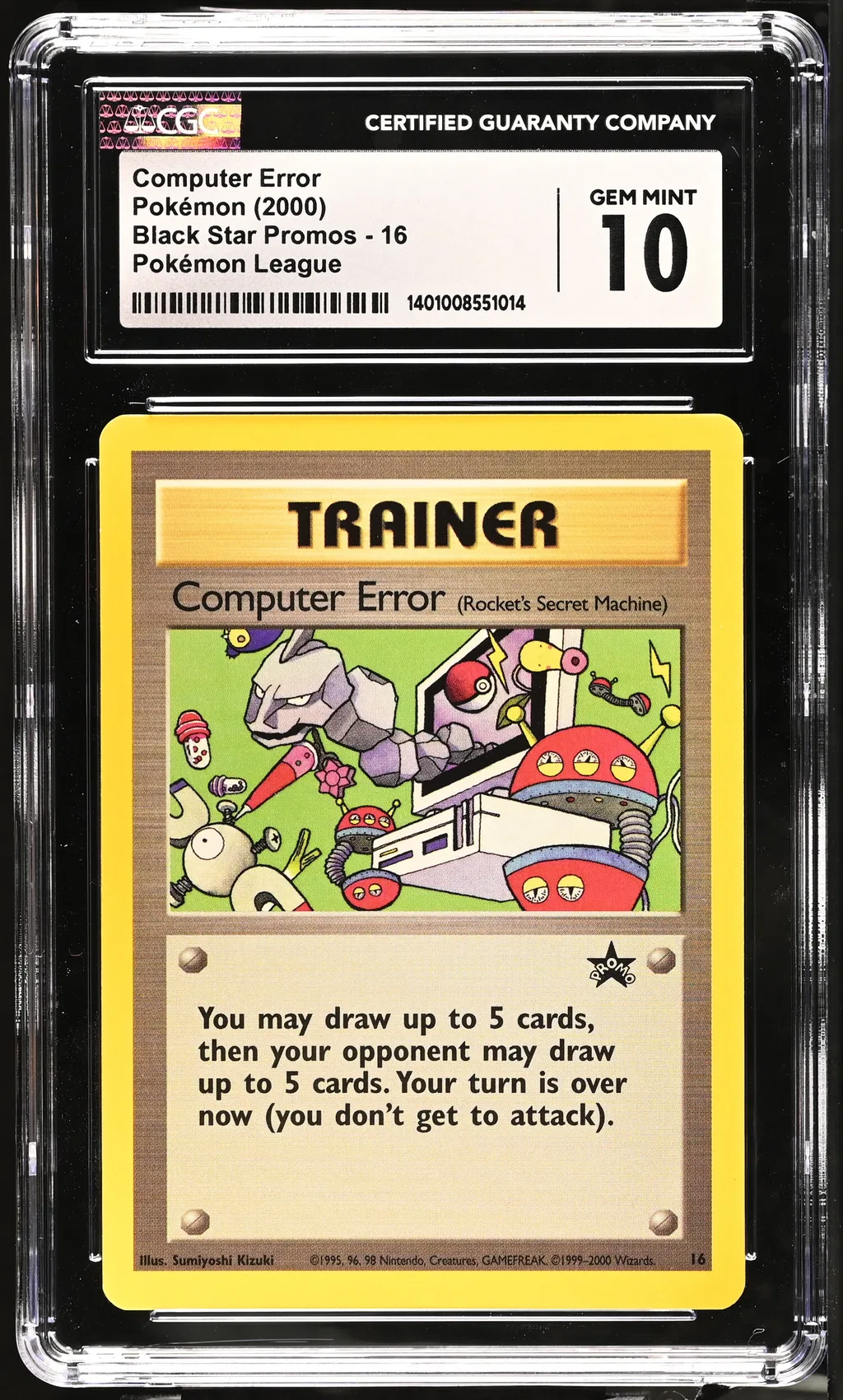 2000 #16 Computer Error CGC 10 Black Star Promos - Wotc - English
