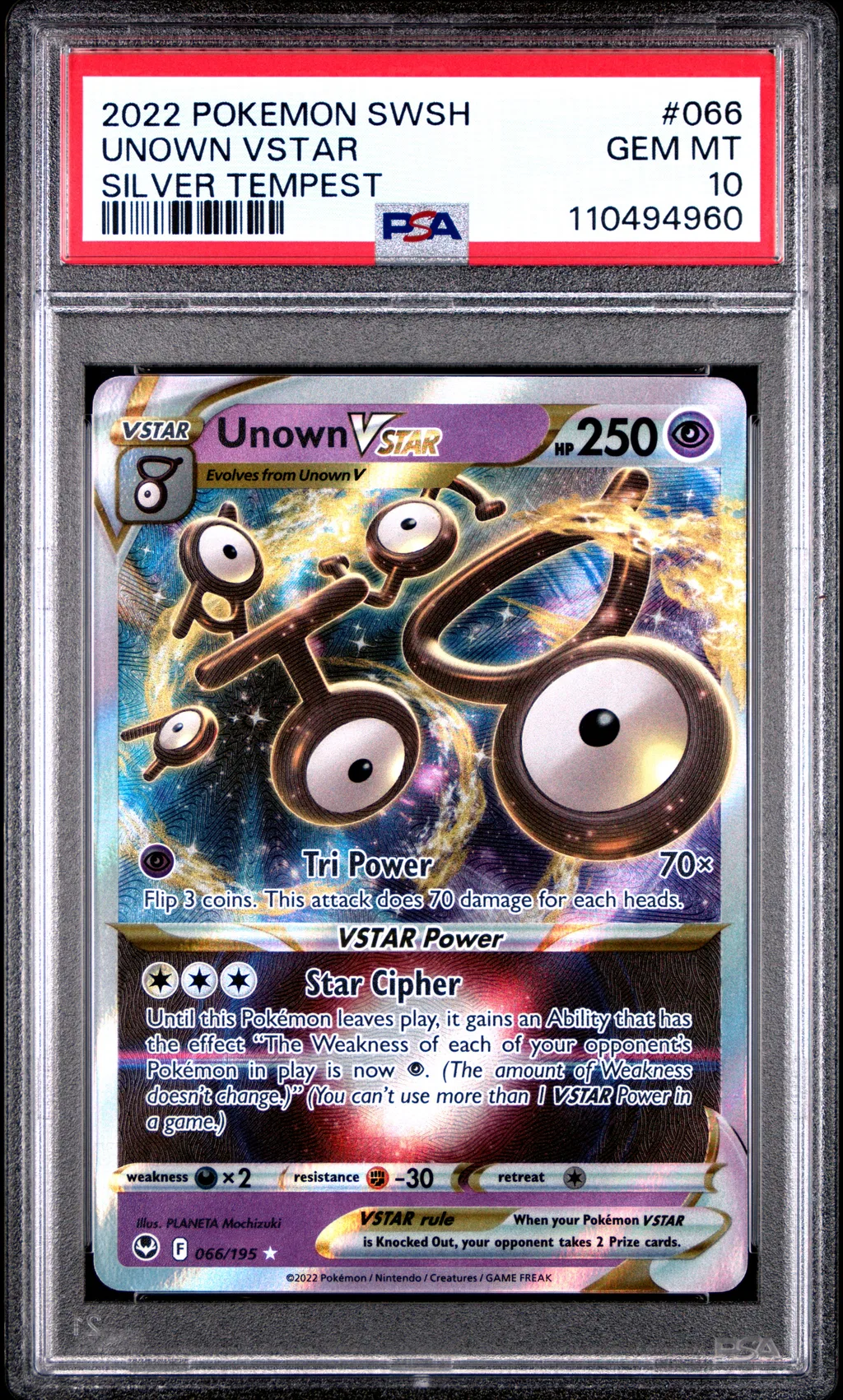 Unown Vstar card artwork