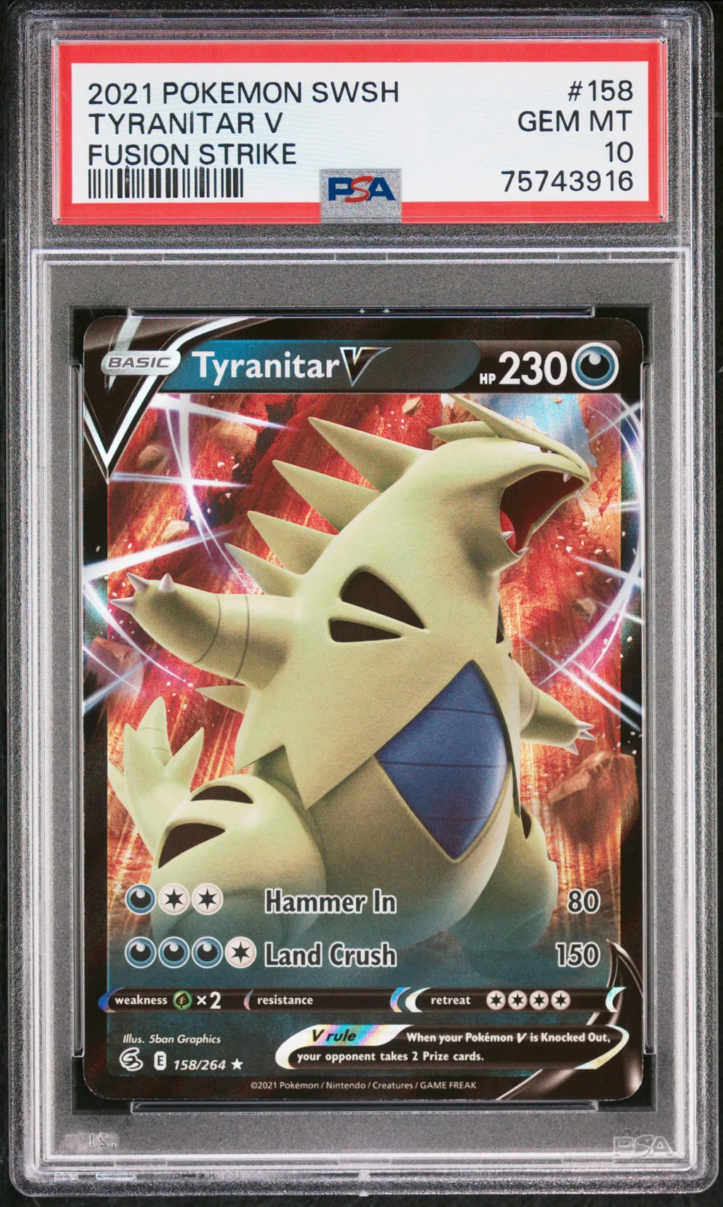 Tyranitar V card artwork