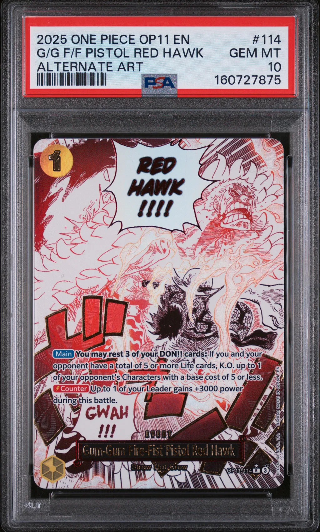 Gum-Gum Fire-Fist Pistol Red Hawk card artwork