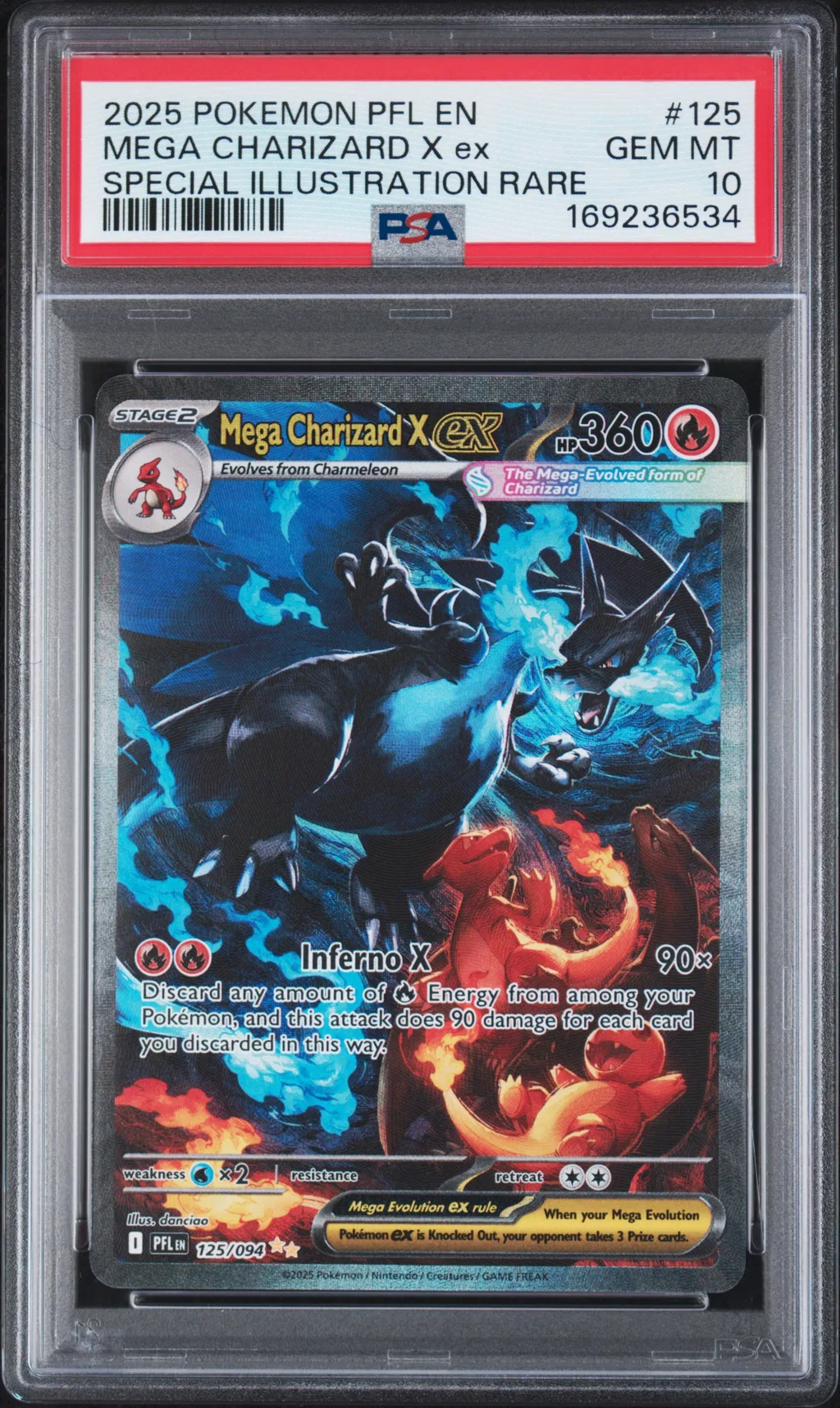 Mega Charizard X EX card artwork