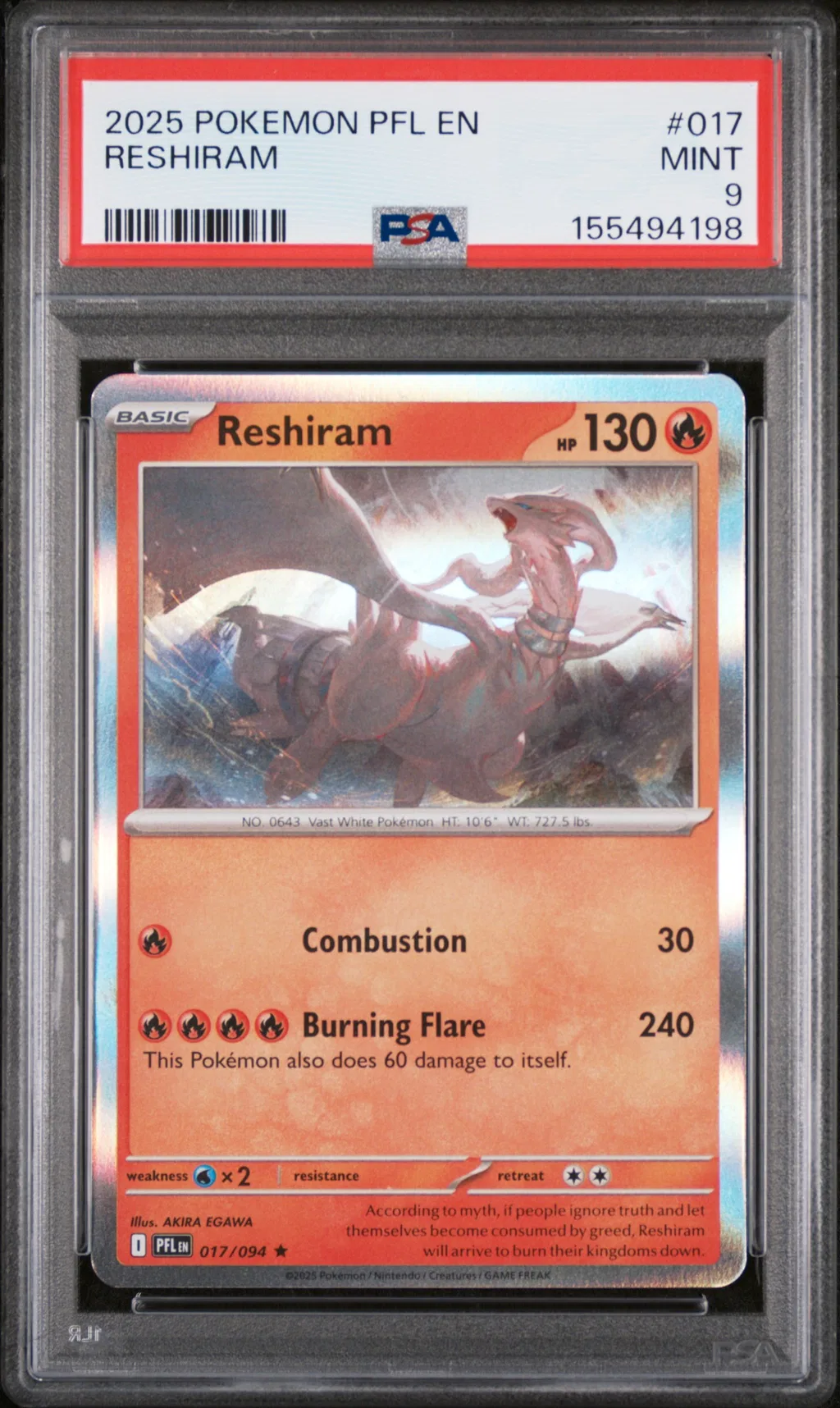 Reshiram card artwork