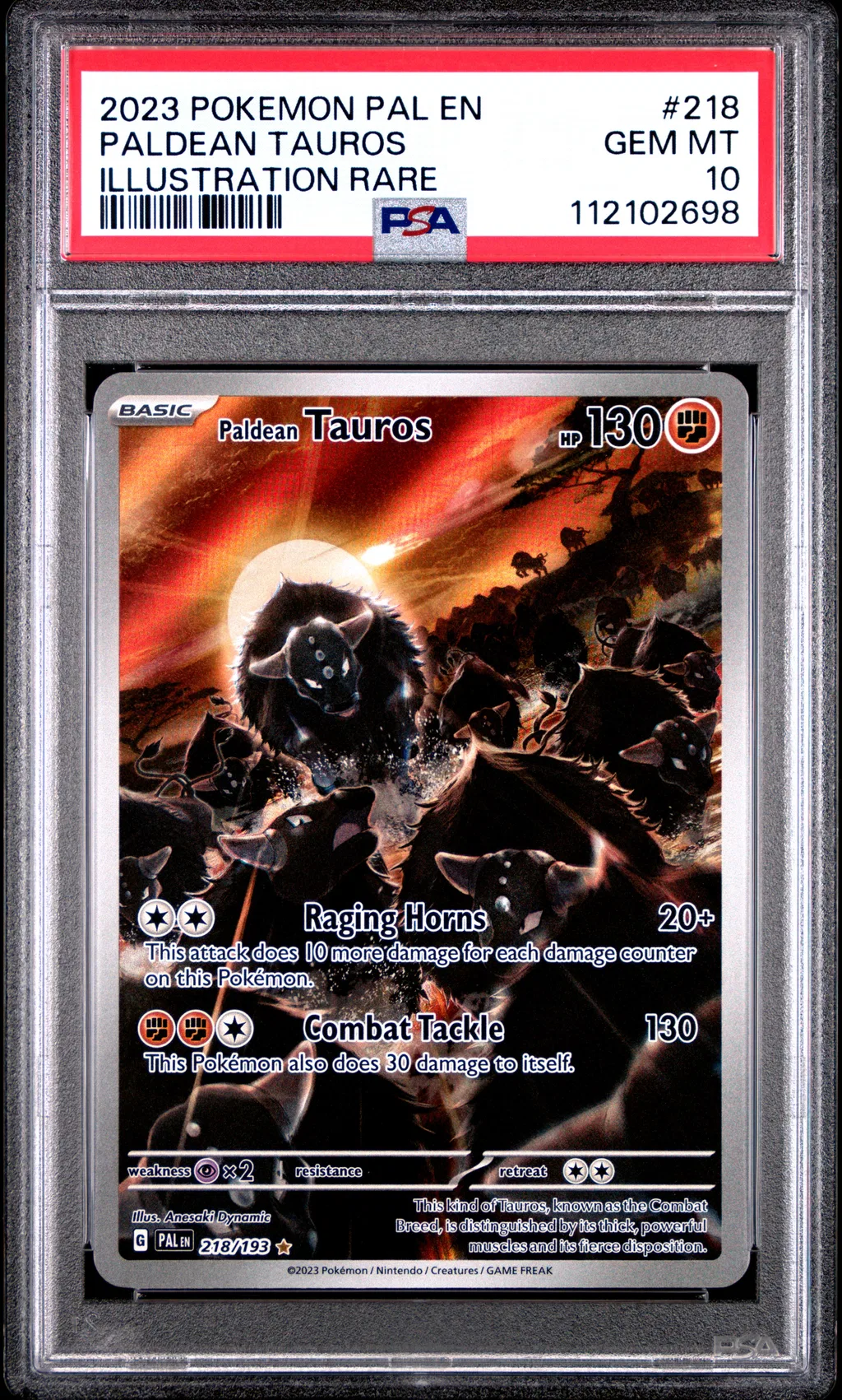 Paldean Tauros card artwork
