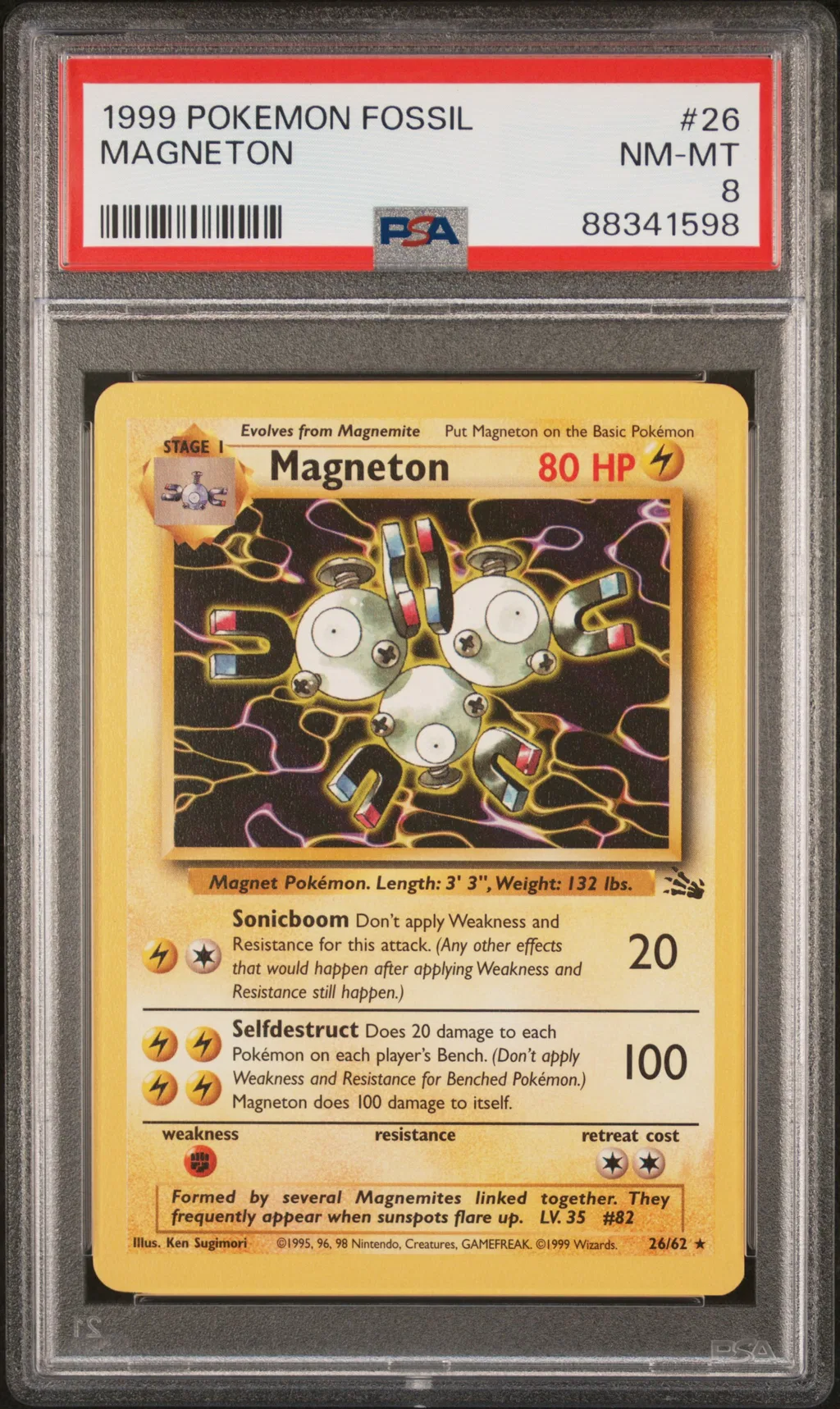 1999 #26 Magneton PSA 8 Fossil
