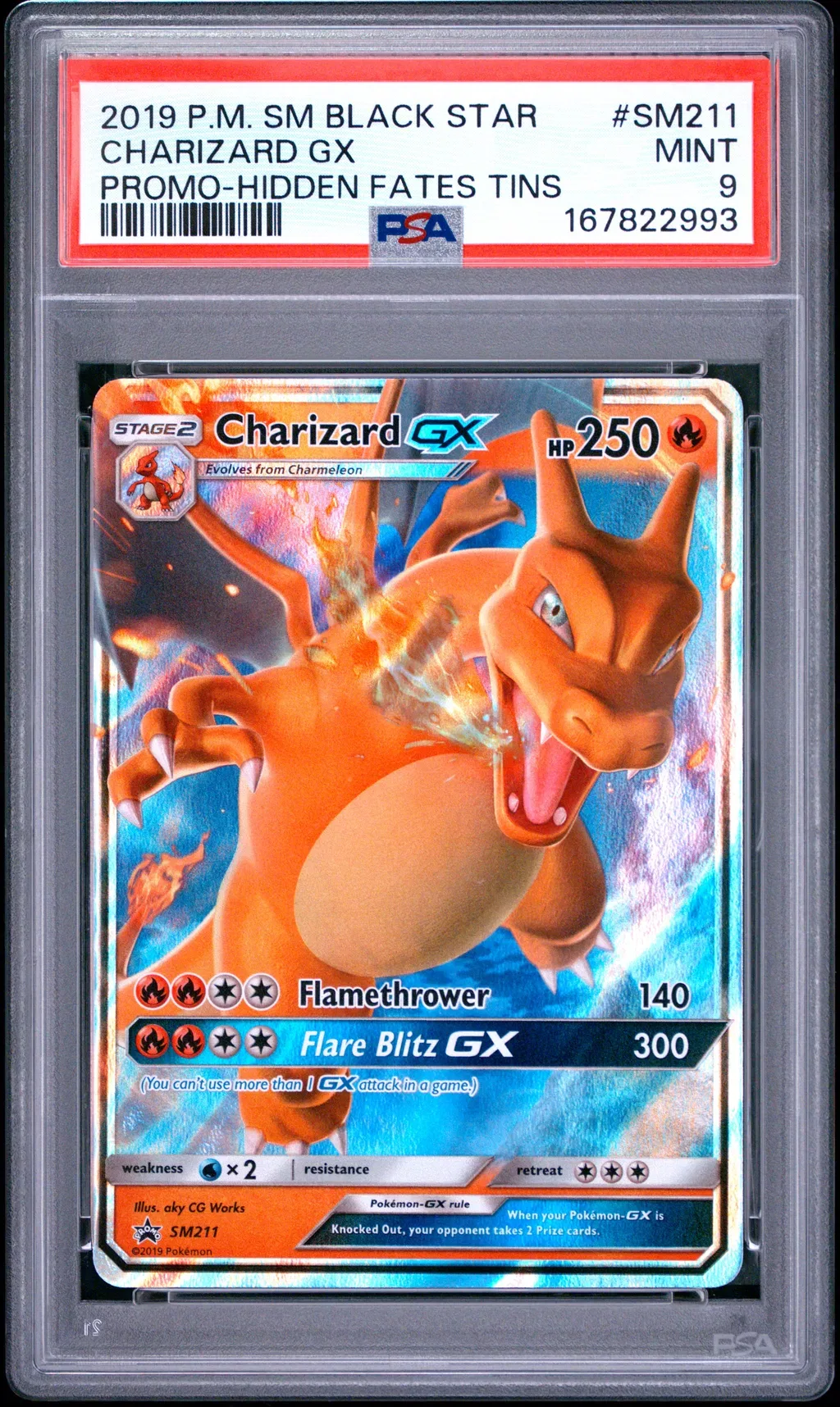 2019 #Sm211 Charizard Gx PSA 9 Sm Black Star Promo