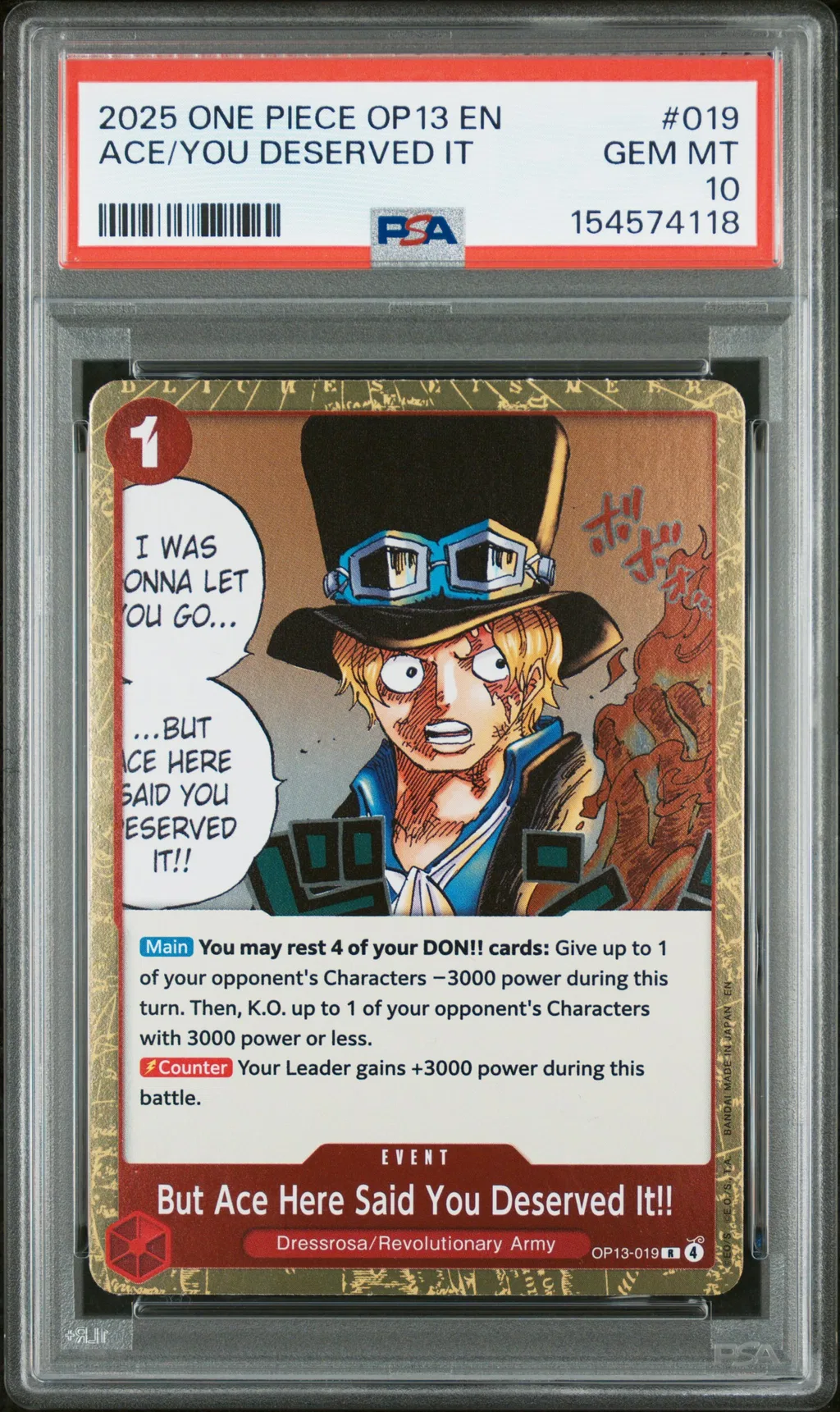 But Ace Here Said You Deserved It!! card artwork