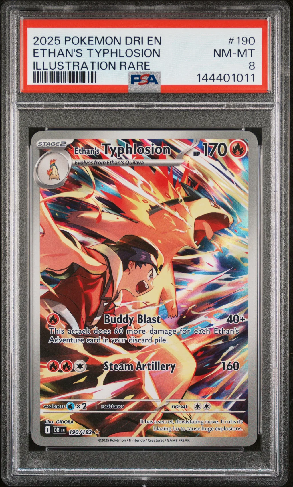 Ethan's Typhlosion card artwork