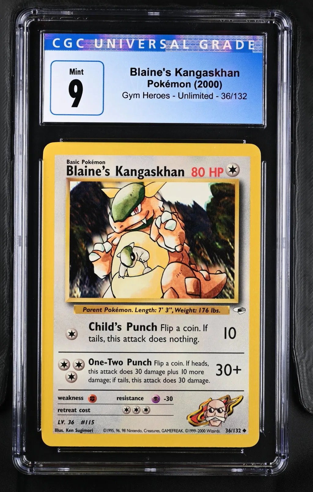 Blaine's Kangaskhan card artwork