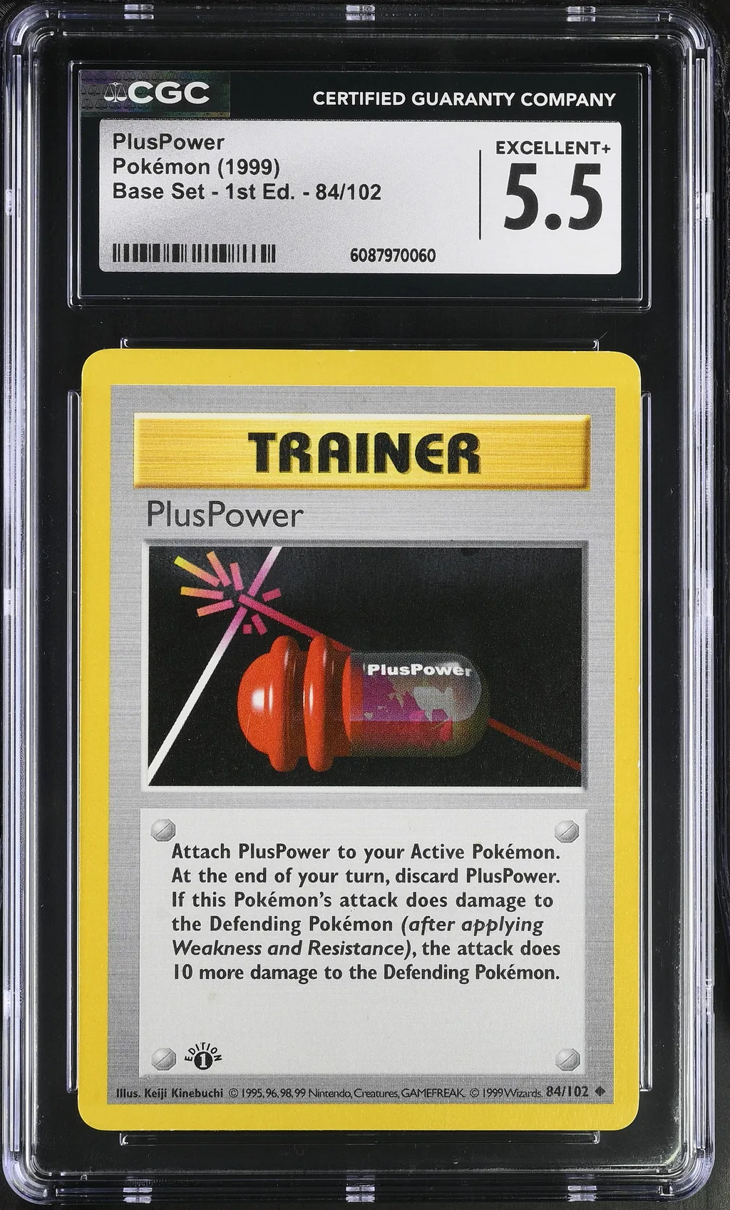 1999 #84 Pluspower CGC 5.5 Base Set - 1st Edition - English