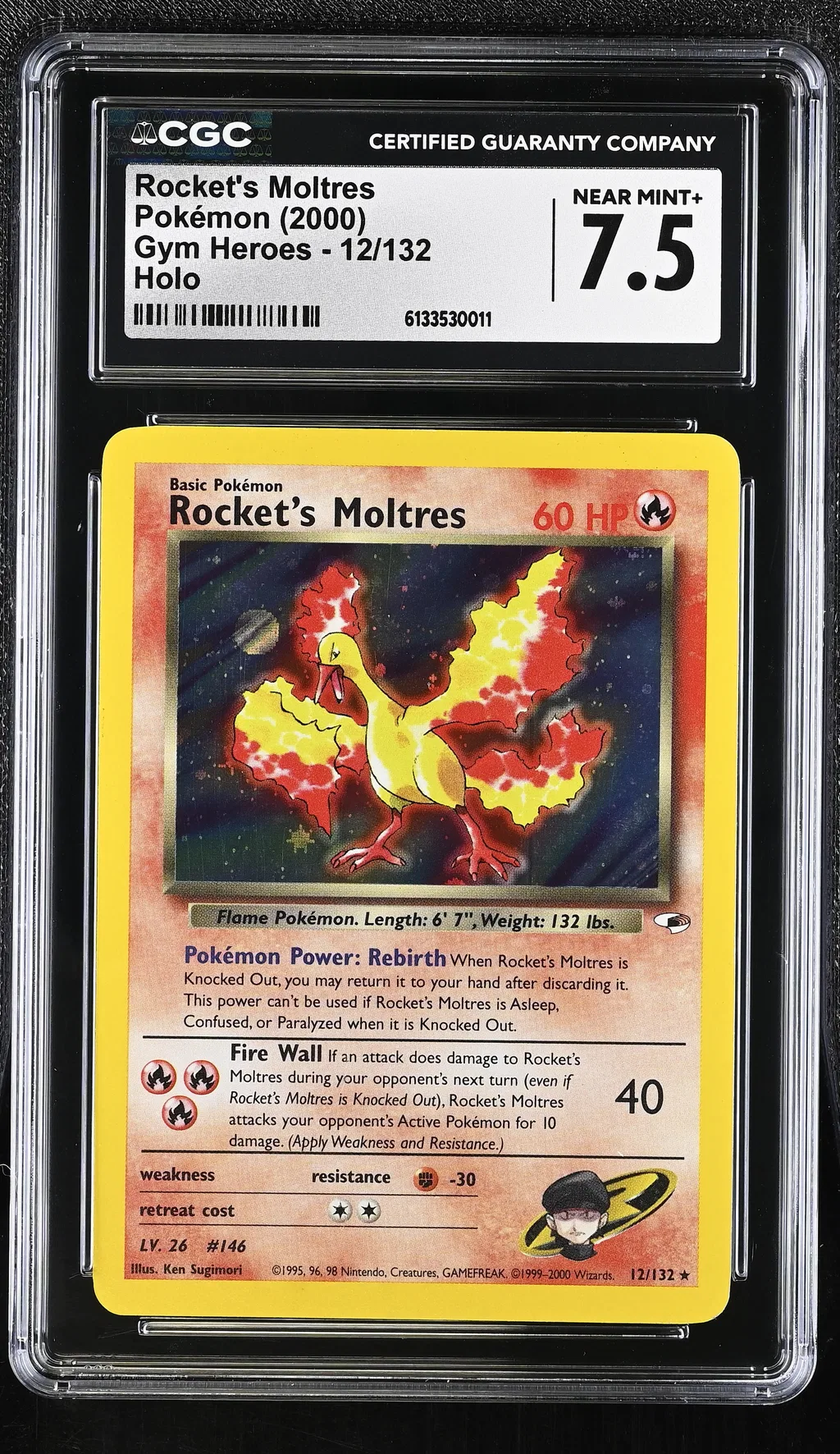 Rocket's Moltres card artwork