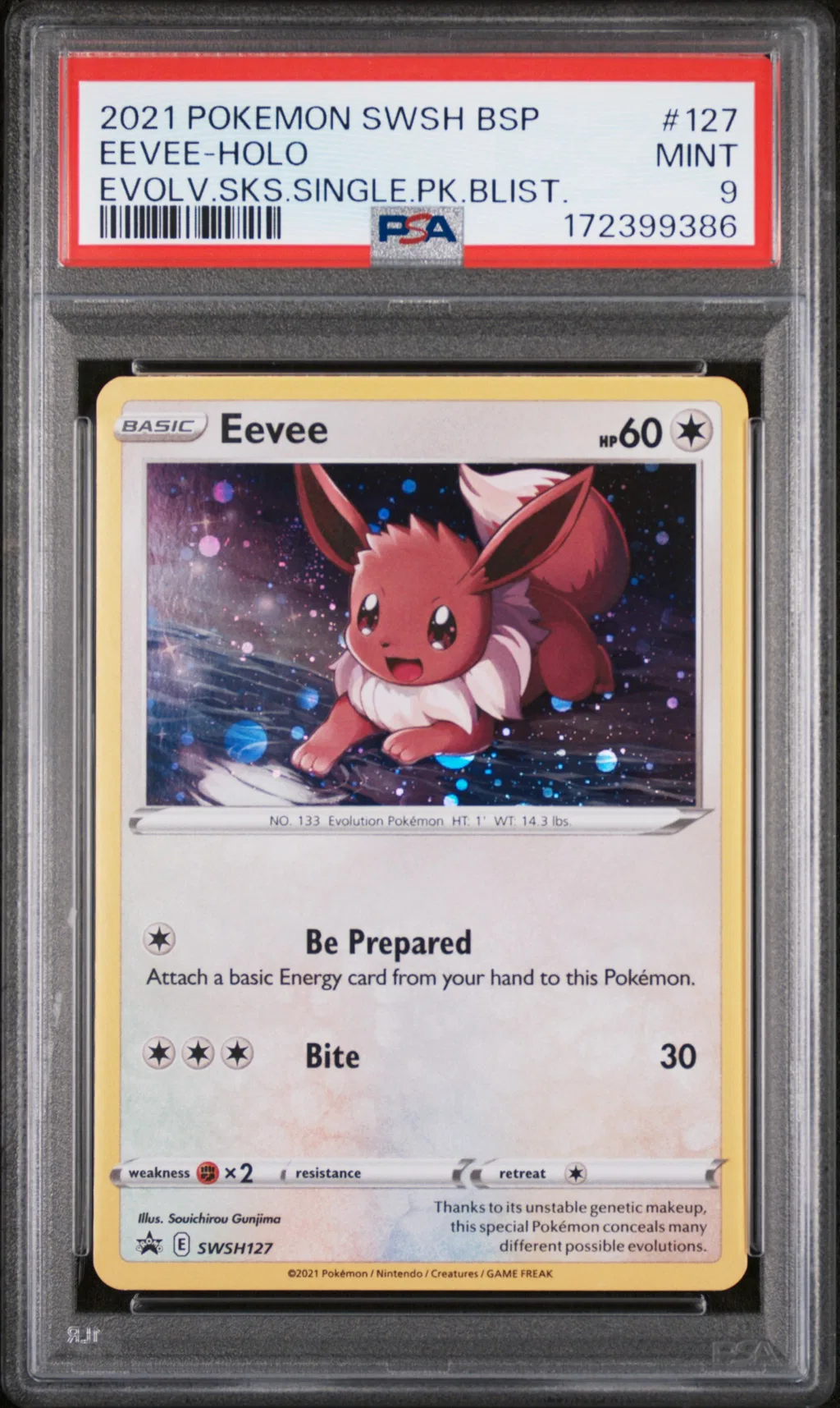 Eevee-Holo card artwork