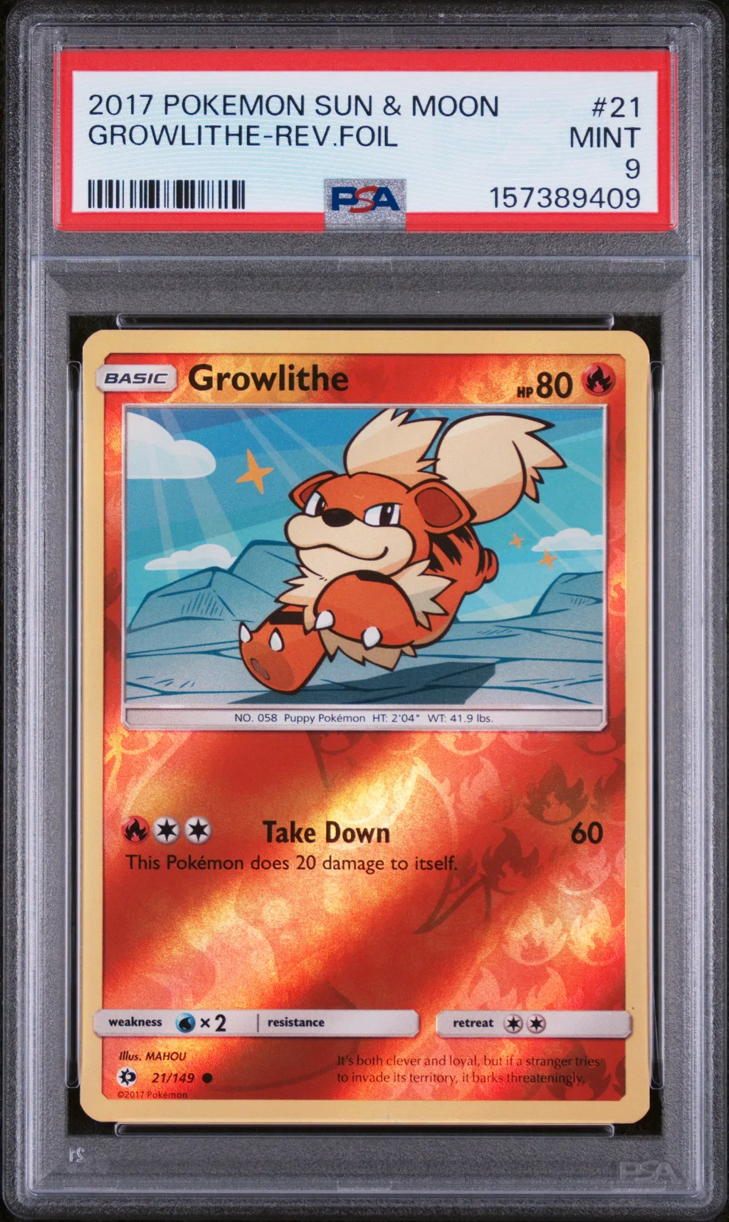 Growlithe card artwork