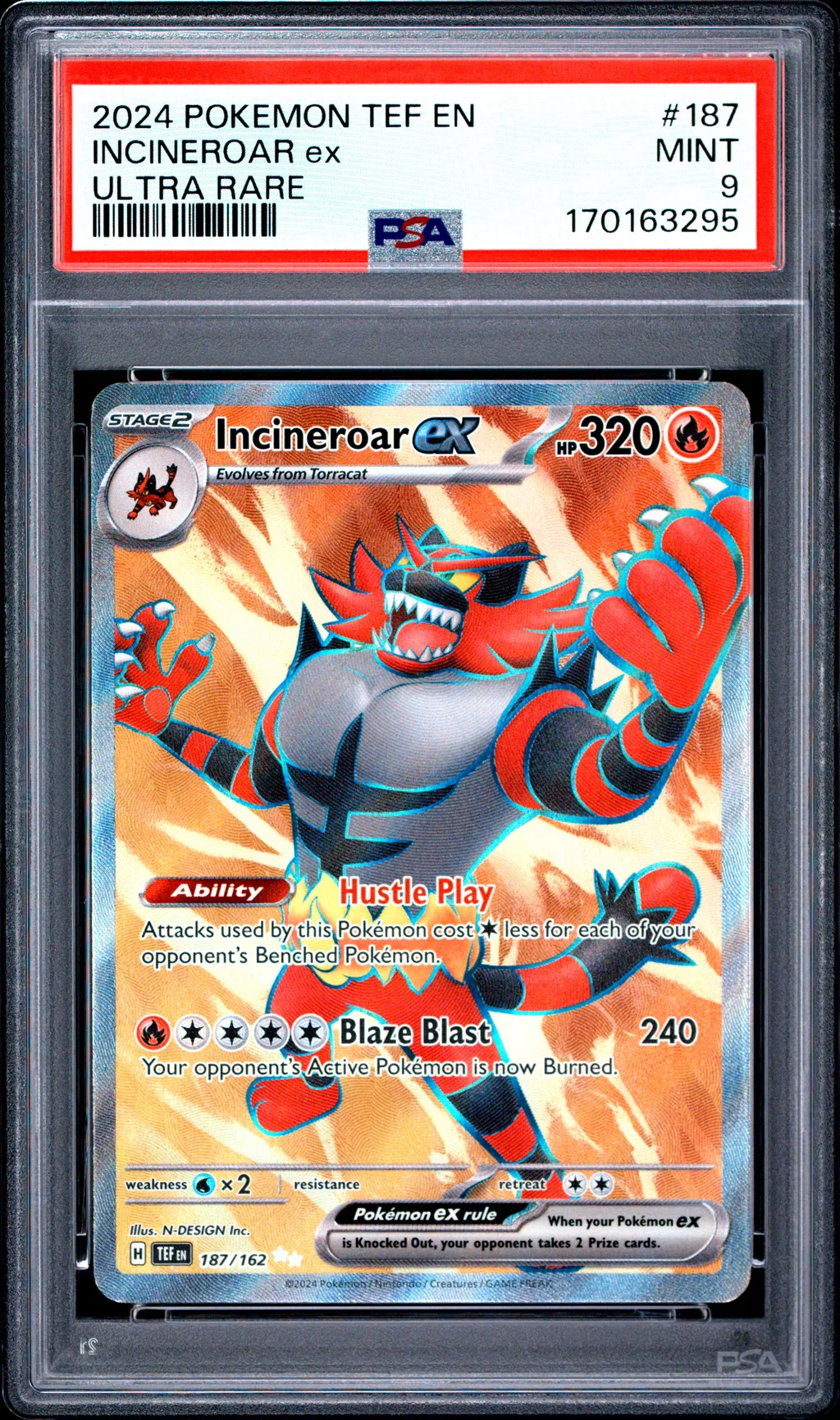Incineroar EX card artwork