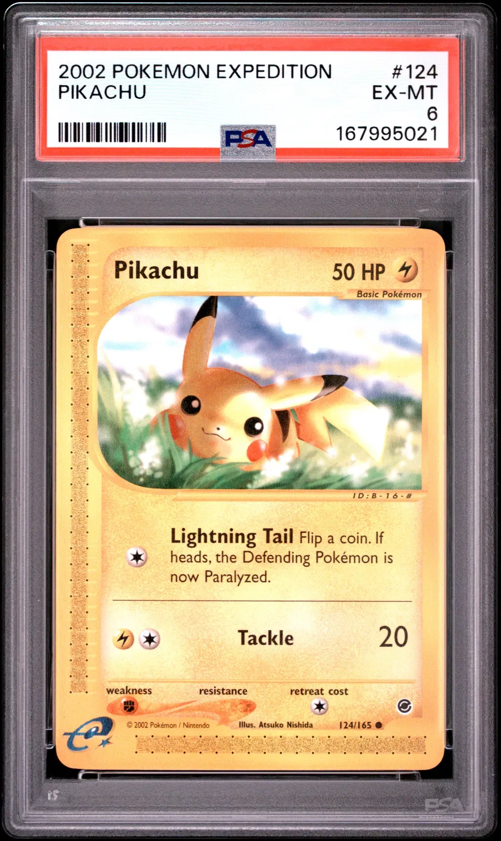 2002 #124 Pikachu PSA 6 Expedition
