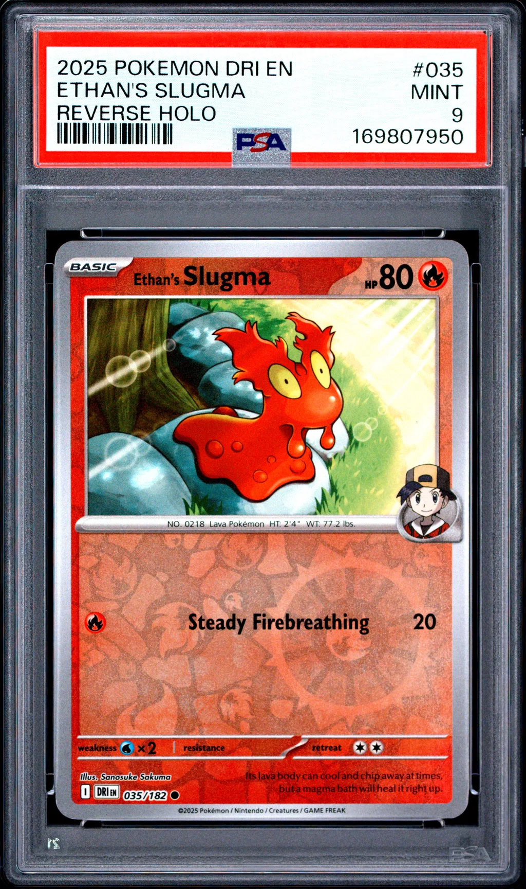 Ethan's Slugma card artwork
