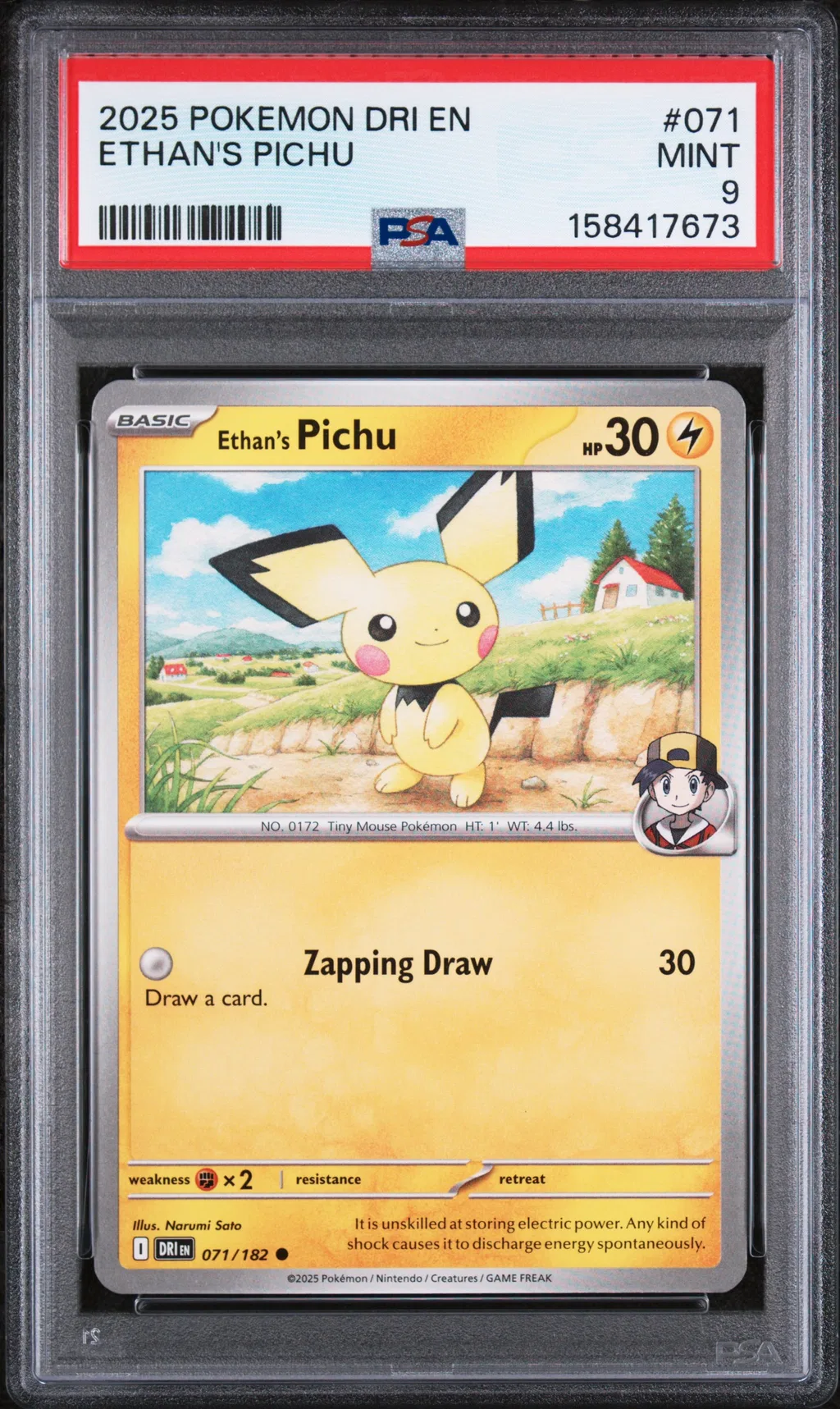 Ethan's Pichu card artwork