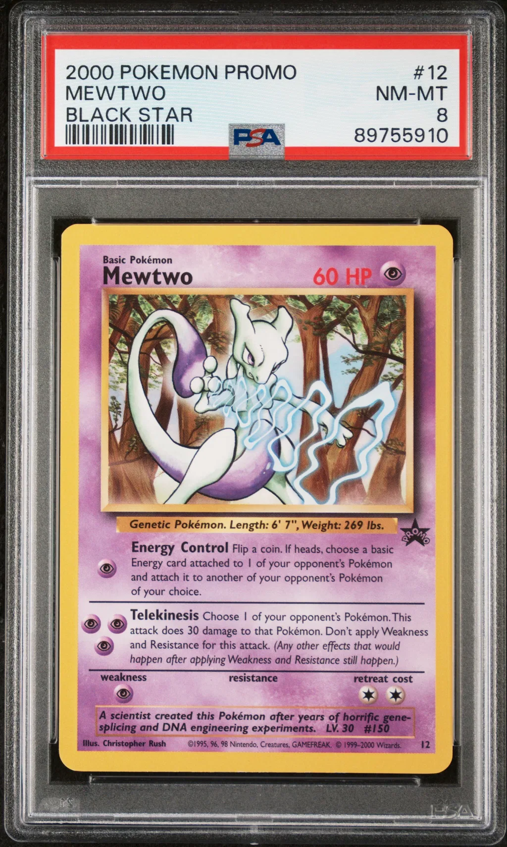 Mewtwo card artwork