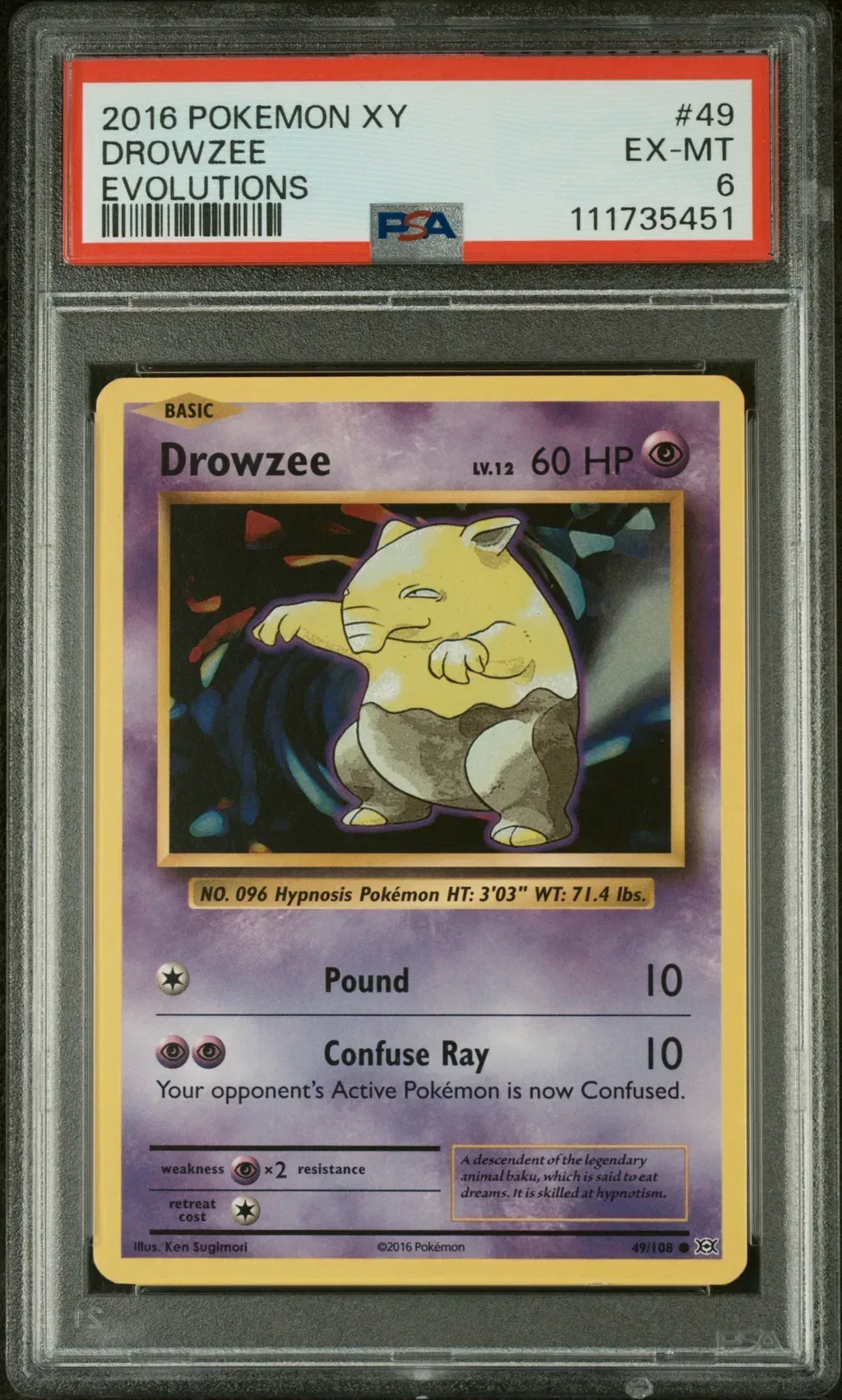 Drowzee card artwork