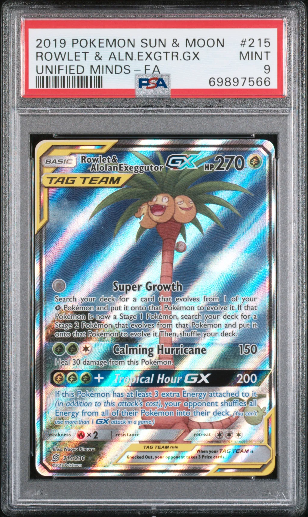 Full Art/Rowlet & Alolan Exeggutor GX card artwork
