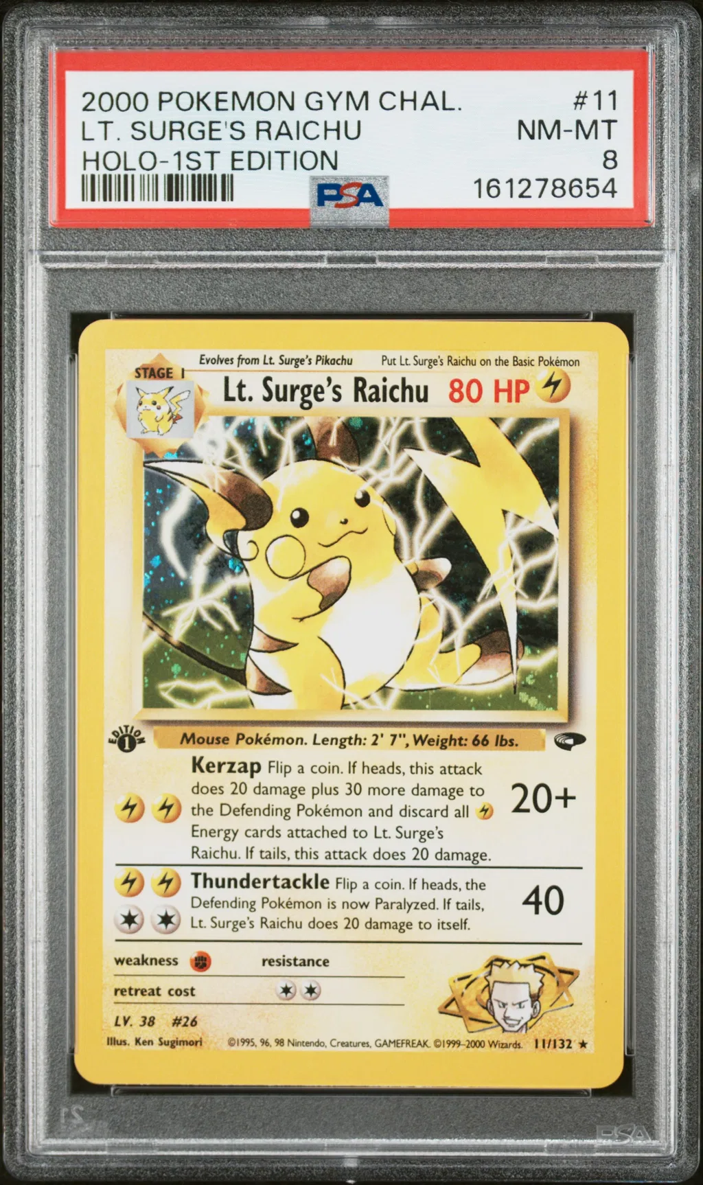 LT. Surge's Raichu card artwork