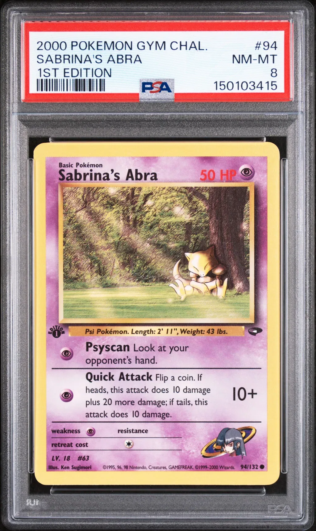 Sabrina's Abra card artwork