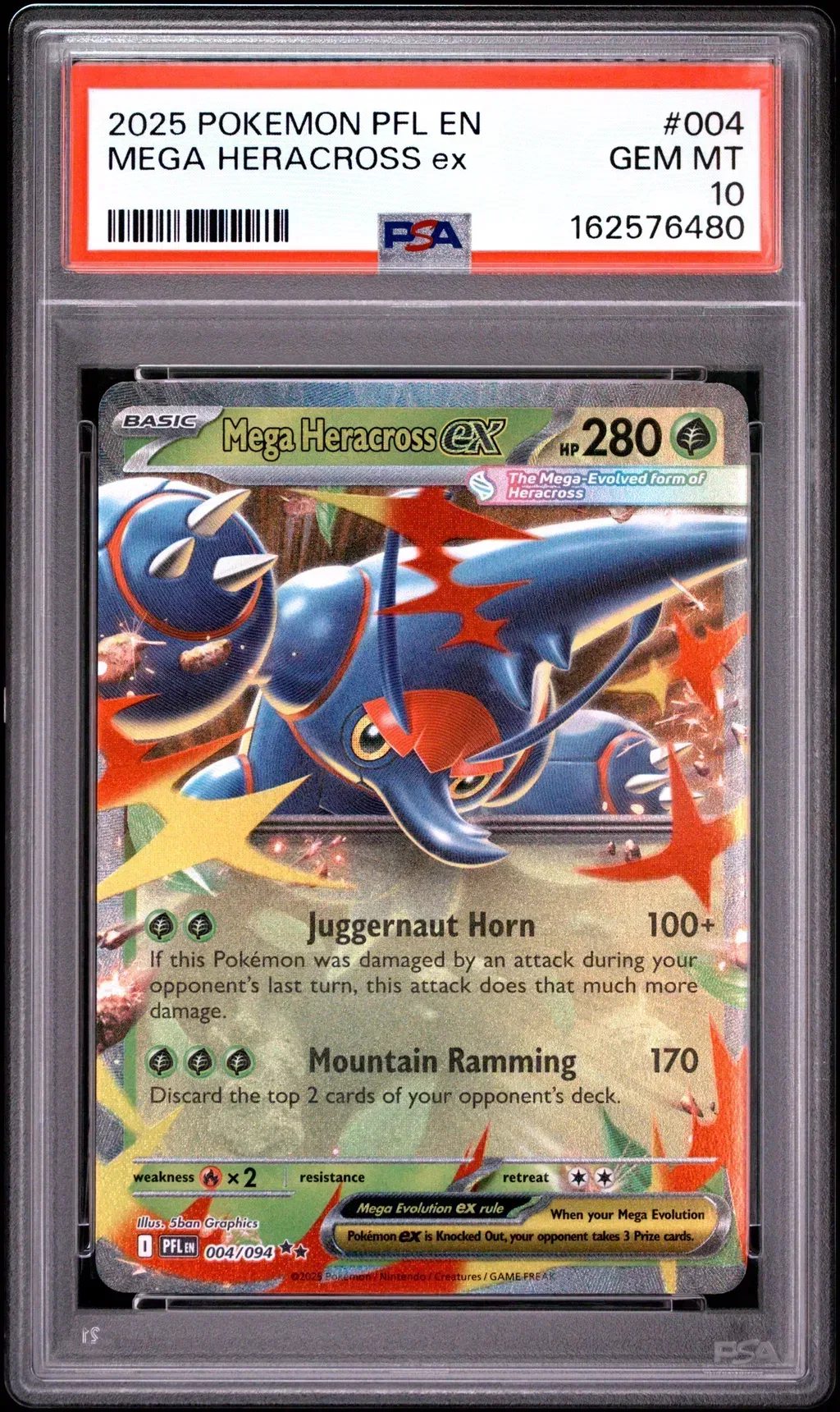 Mega Heracross EX card artwork