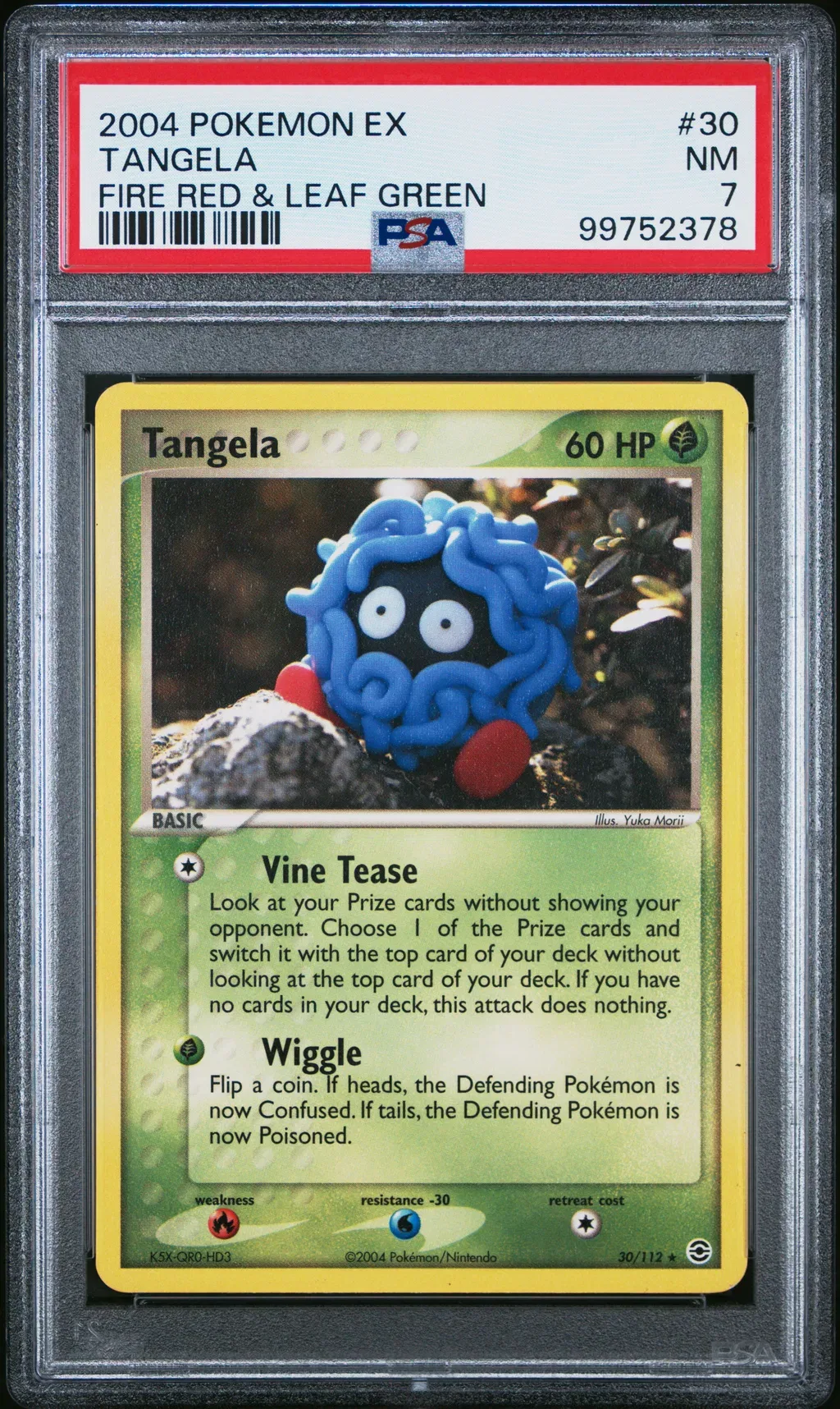 2004 #30 Tangela PSA 7 Ex Fire Red & Leaf Green