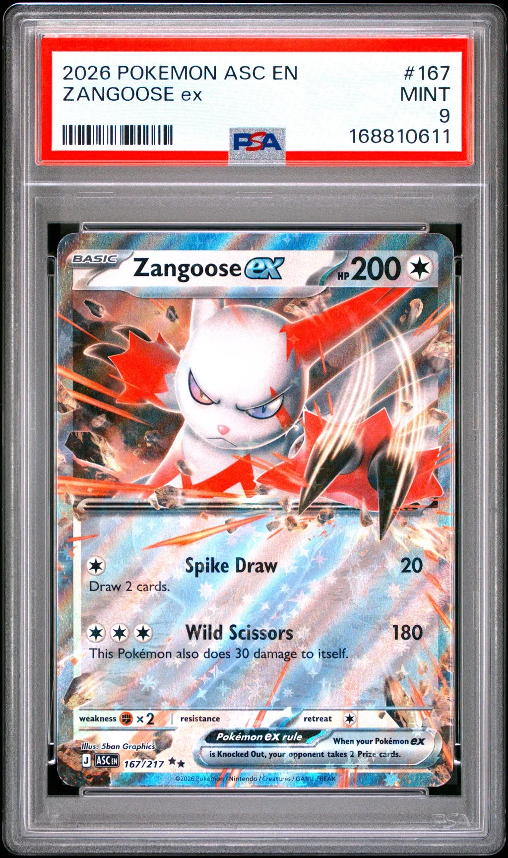 Zangoose EX card artwork