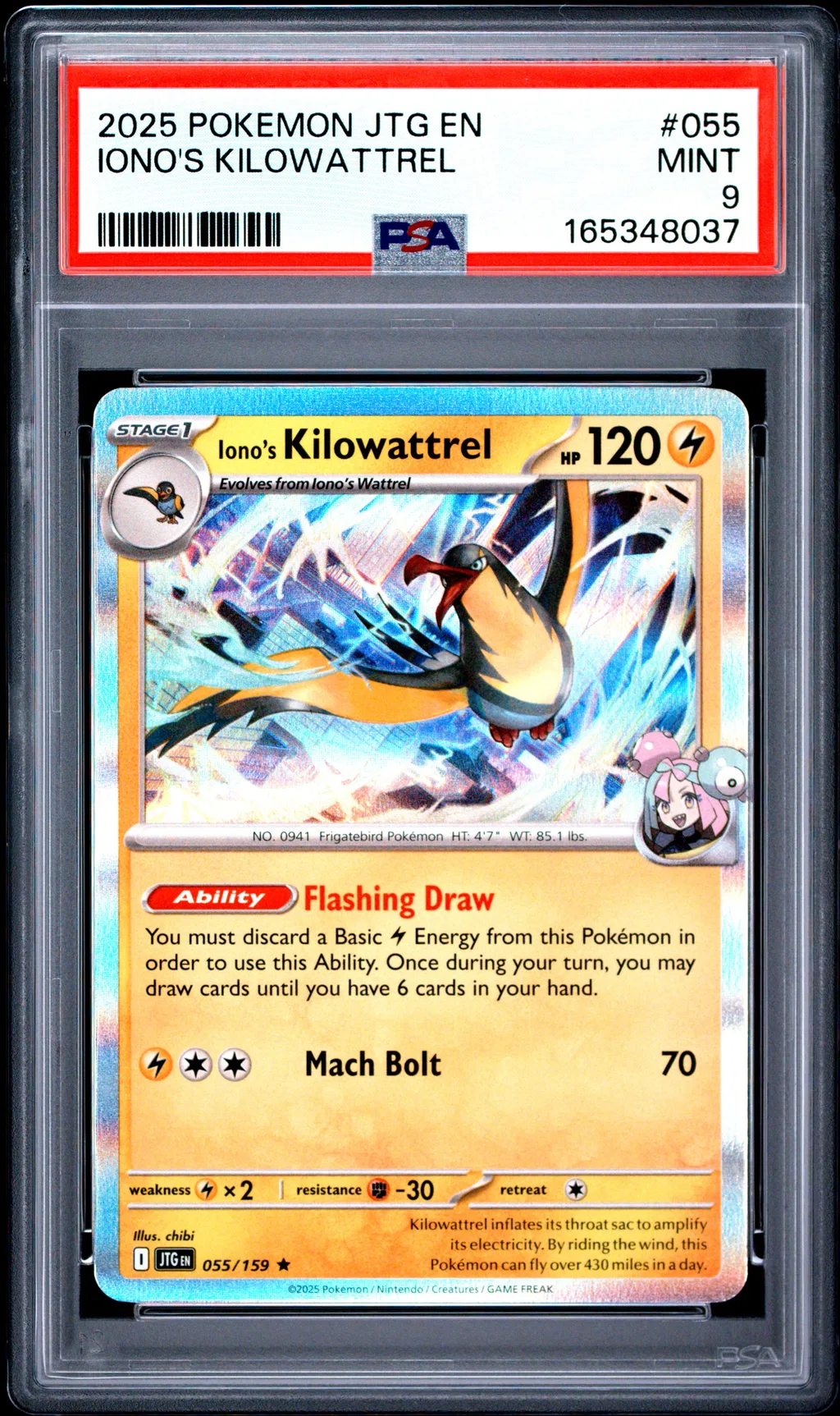 Iono's Kilowattrel card artwork