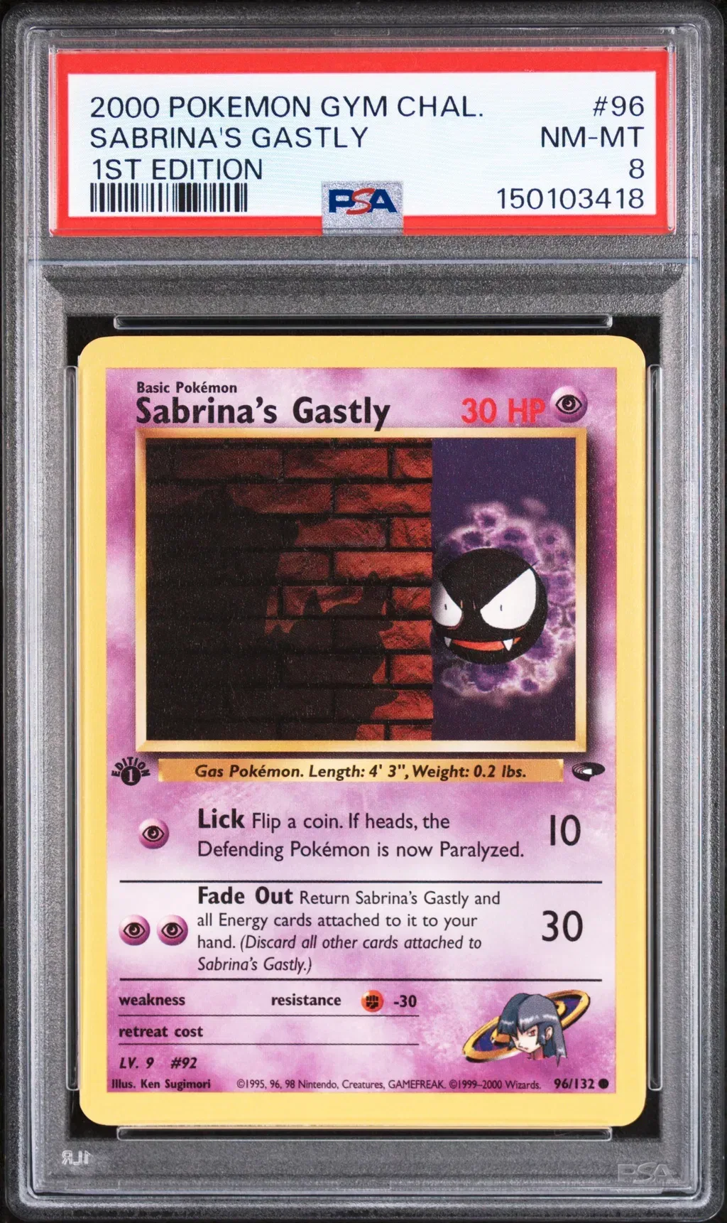 Sabrina's Gastly card artwork