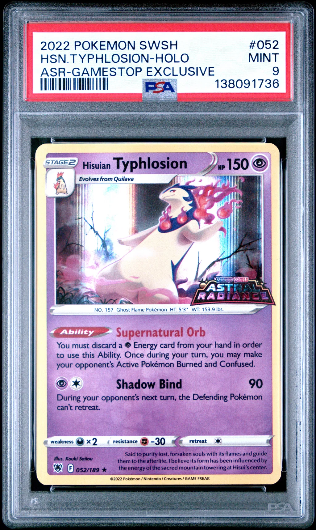 Hisuian Typhlosion-Holo card artwork