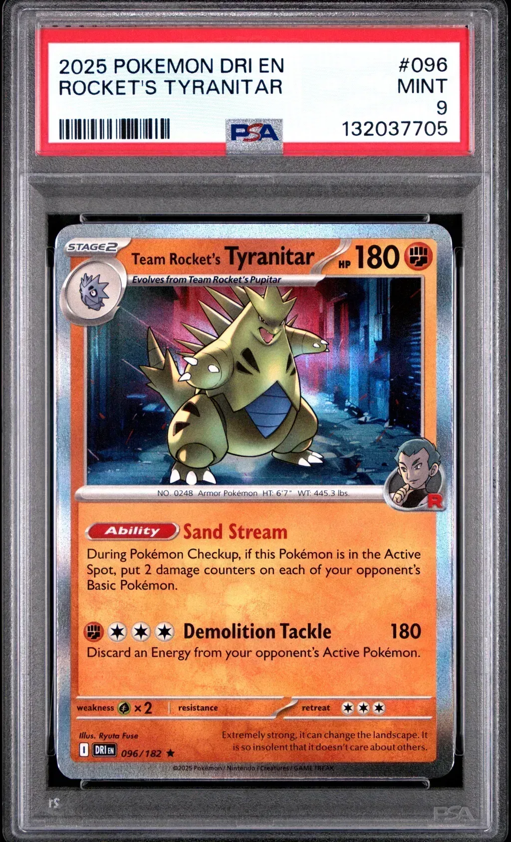 Team Rocket's Tyranitar card artwork