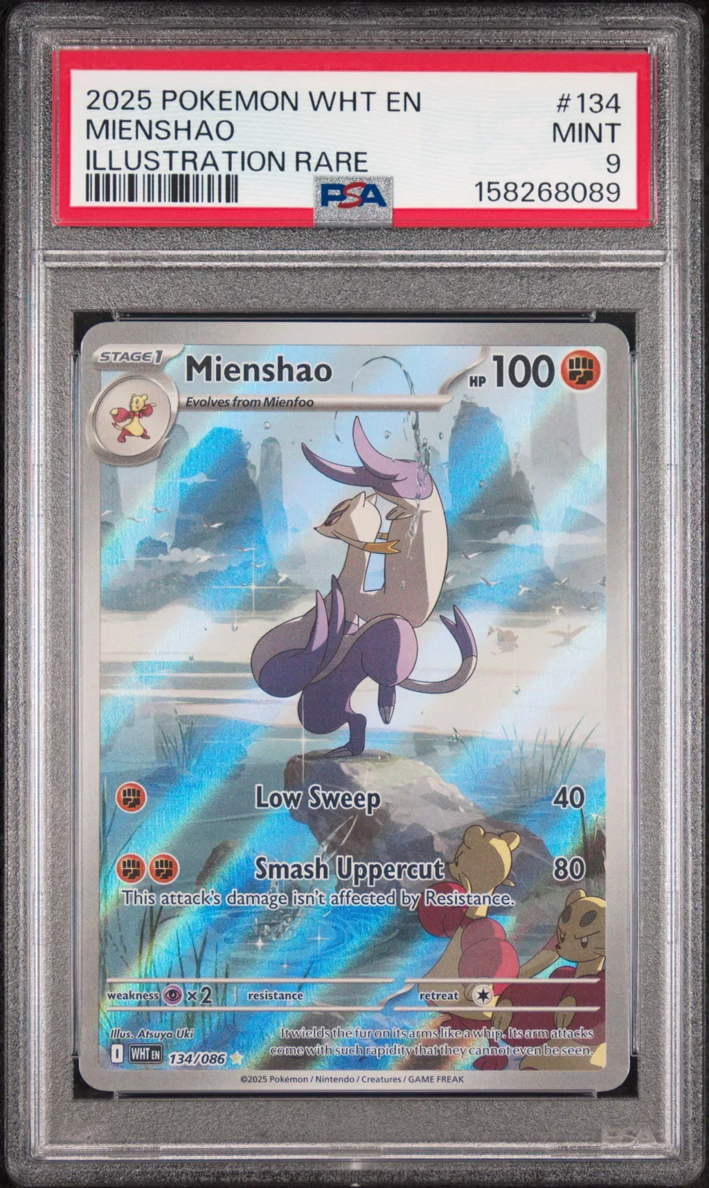 2025 #134 Mienshao PSA 9 Wht En-White Flare