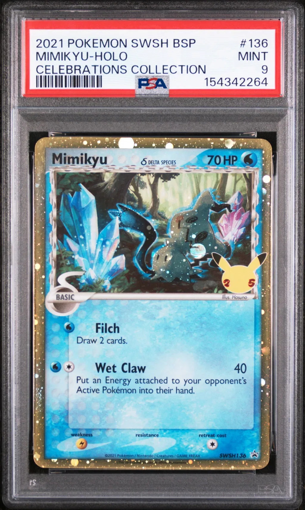 2021 #136 Mimikyu-Holo PSA 9 Swsh Black Star Promo
