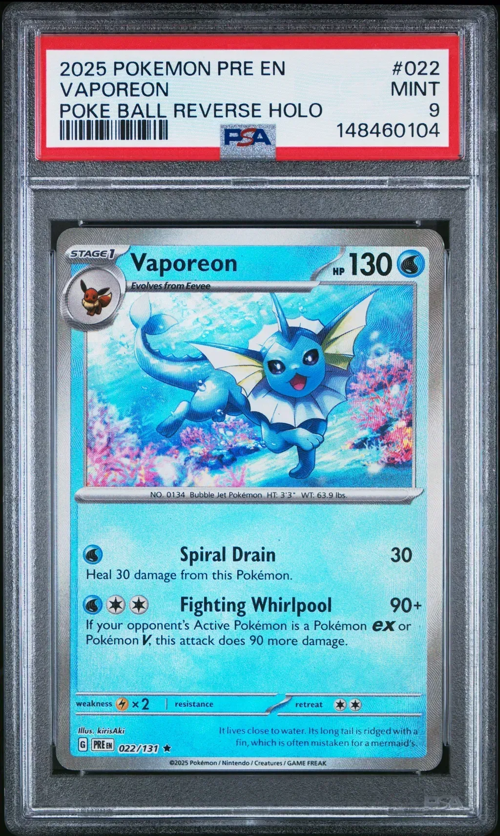 Vaporeon card artwork