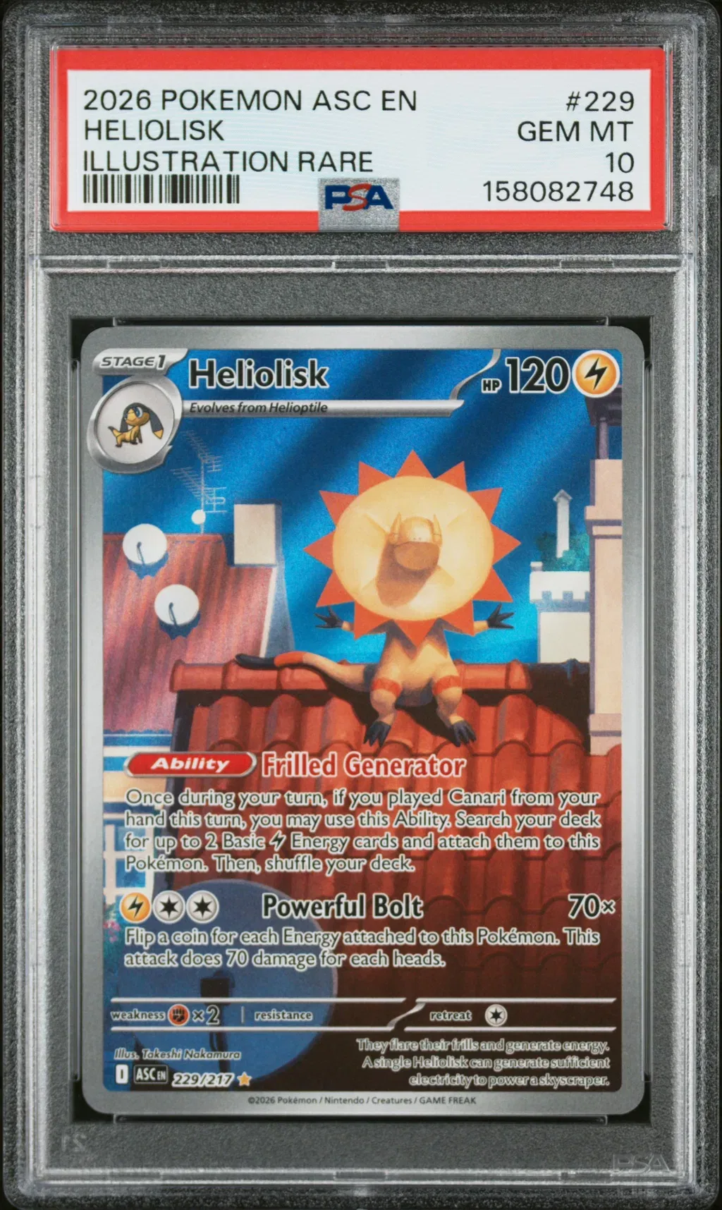 2026 #229 Heliolisk PSA 10 Asc En-Ascended Heroes