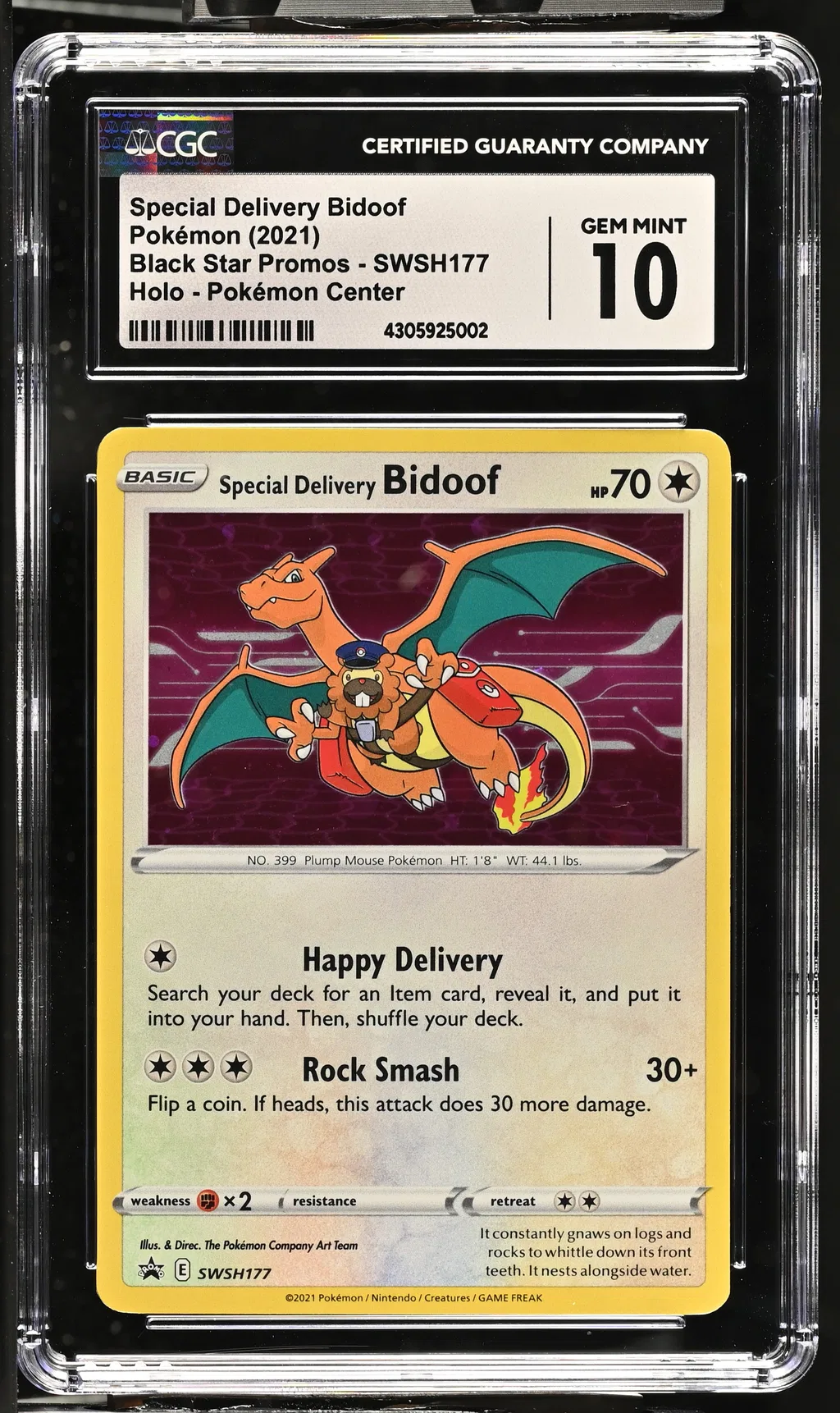 Special Delivery Bidoof-Holo card artwork