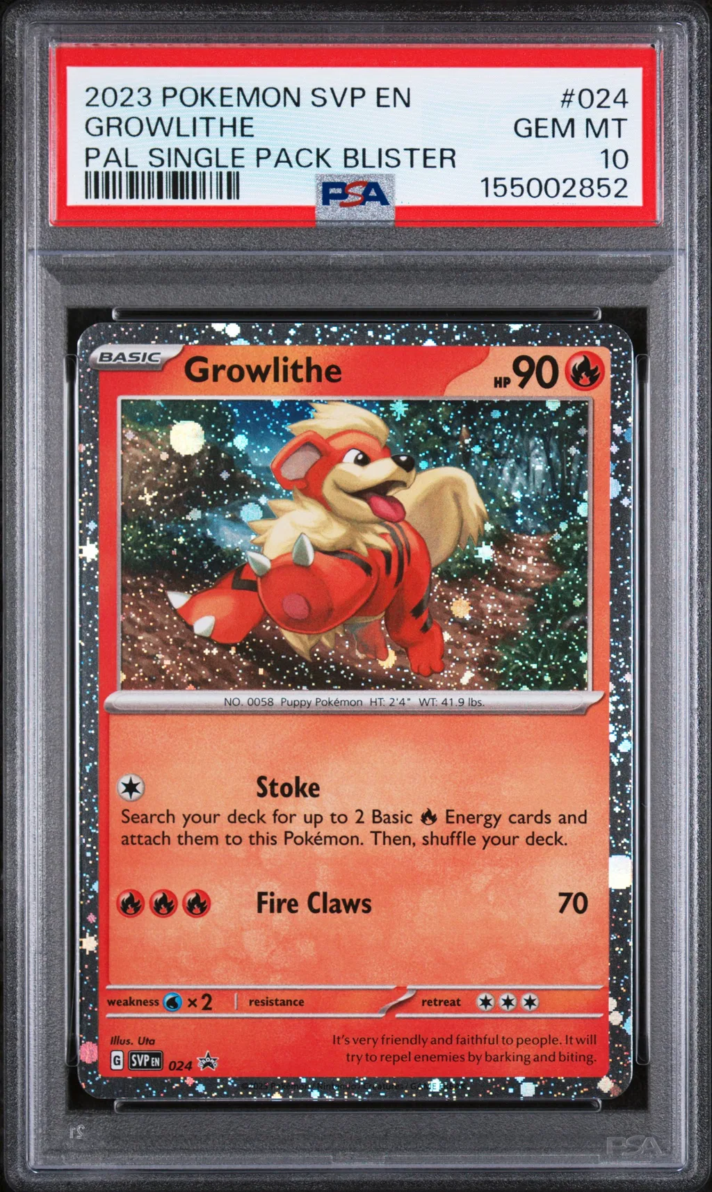 Growlithe card artwork