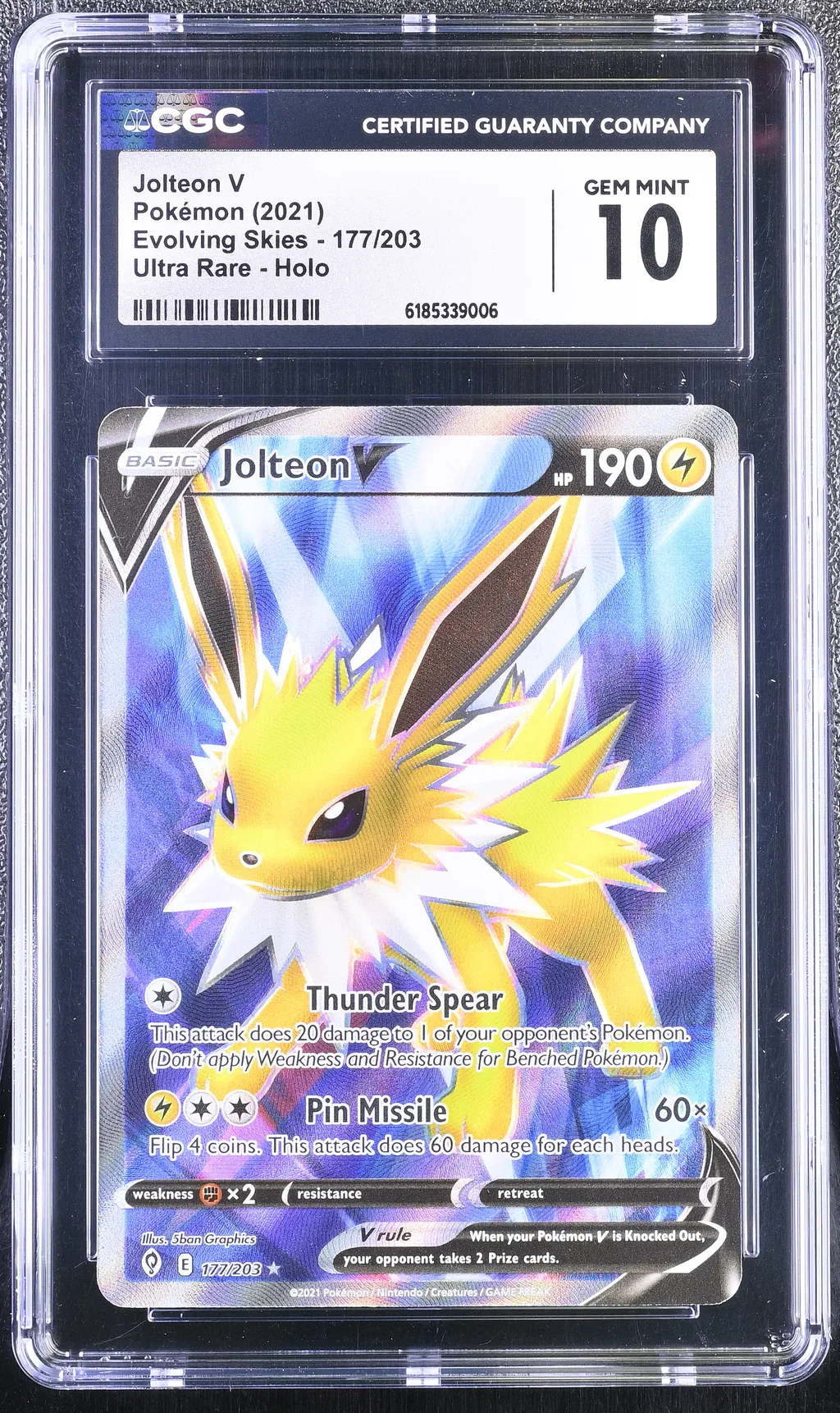 Jolteon V card artwork