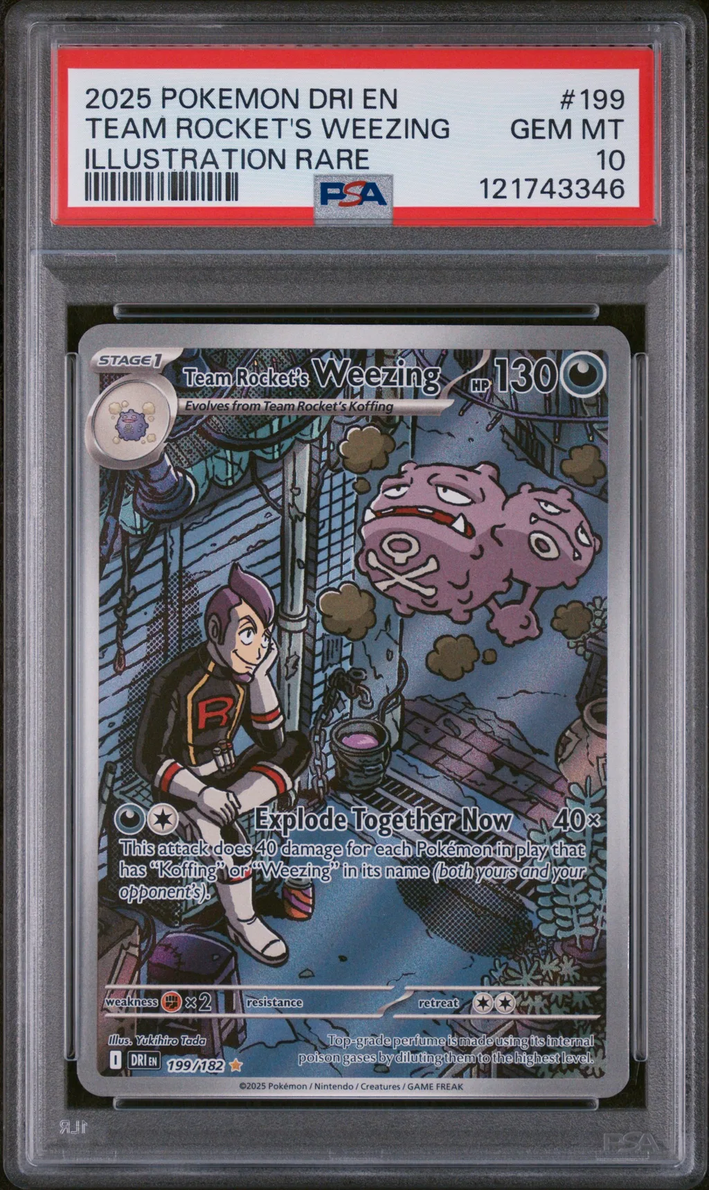 Team Rocket's Weezing card artwork